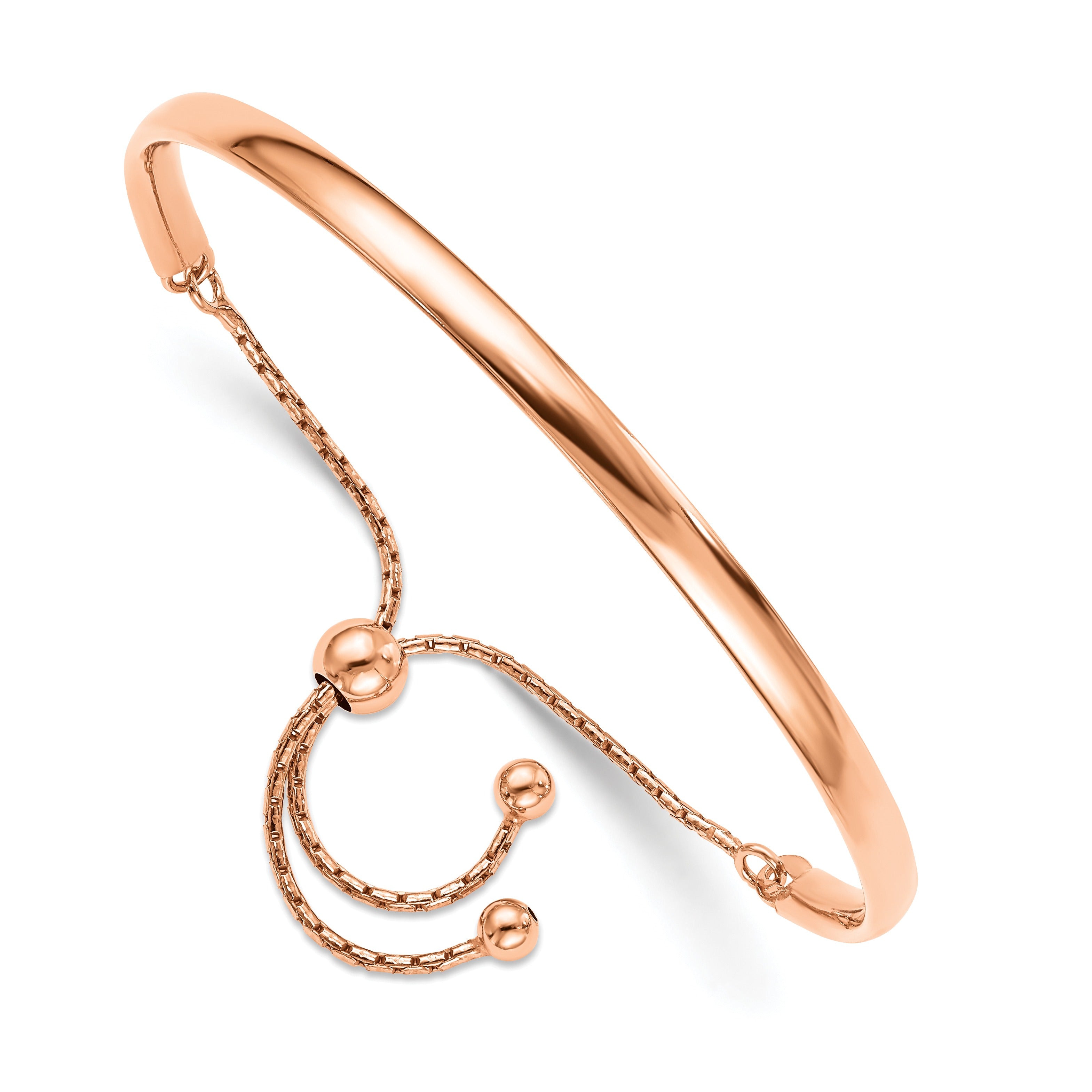Silver Rose Gold-plated Adjustable Fancy Bracelet