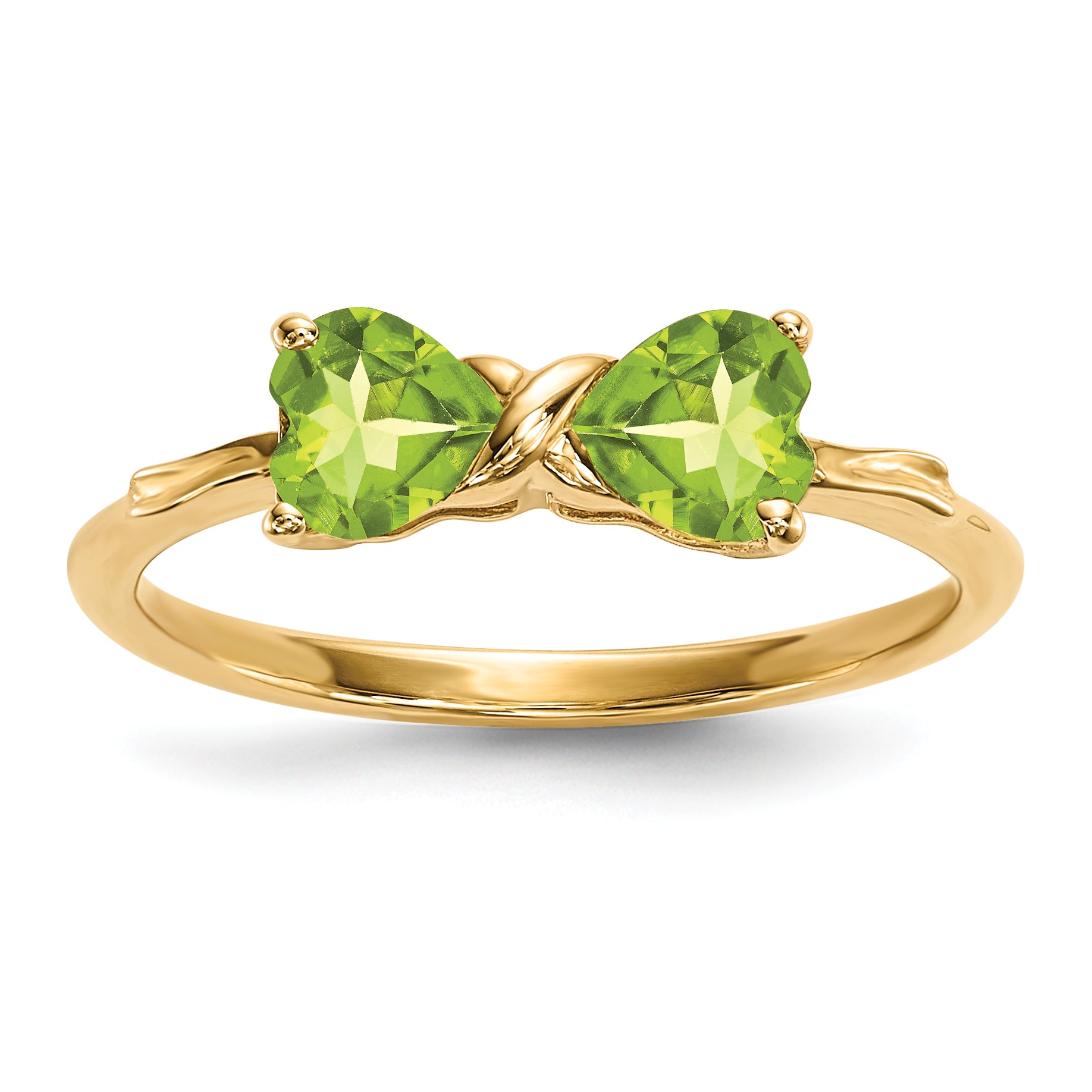 14k Yellow Gold Polished  Bow Ring