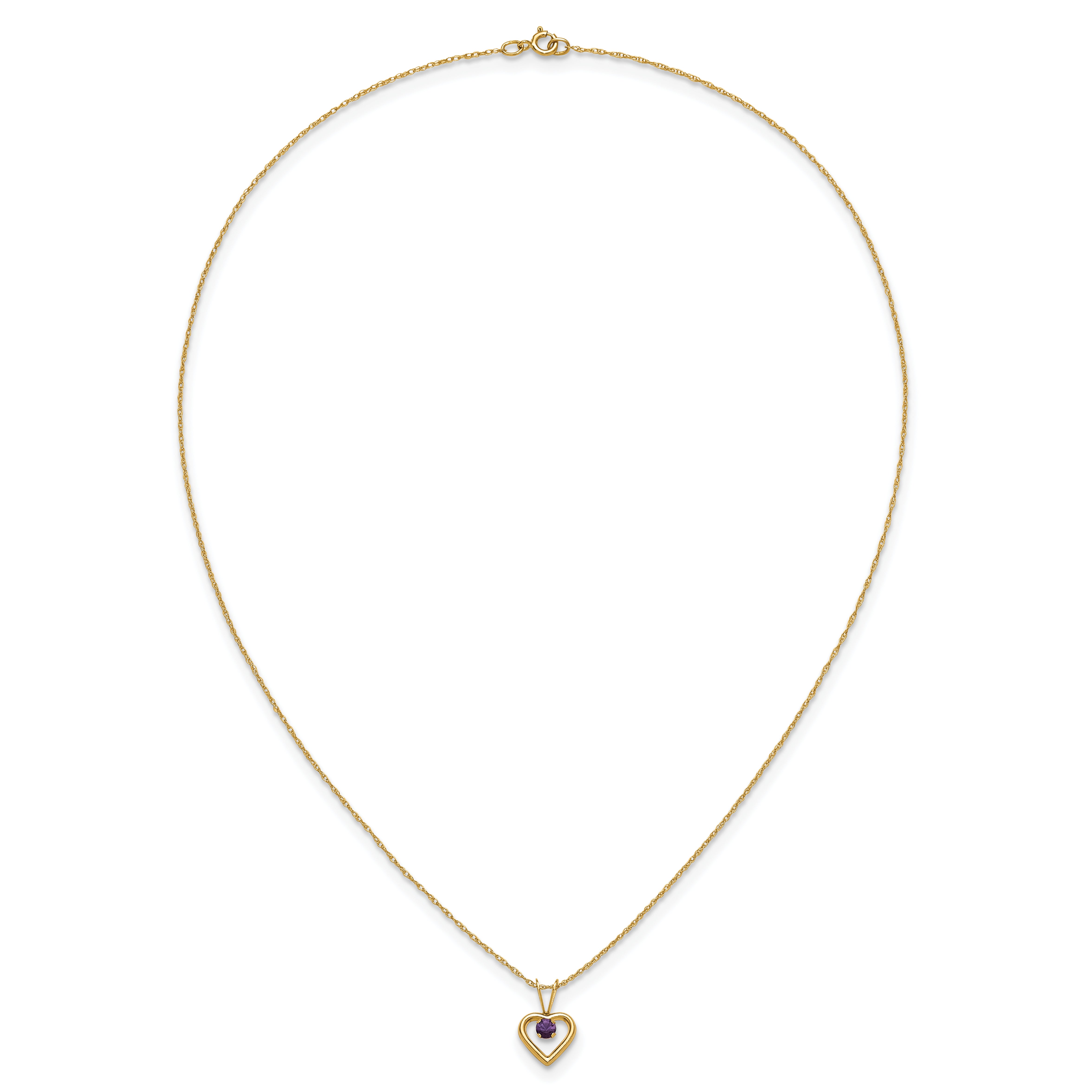 10k Yellow Gold Heart in Heart Necklace