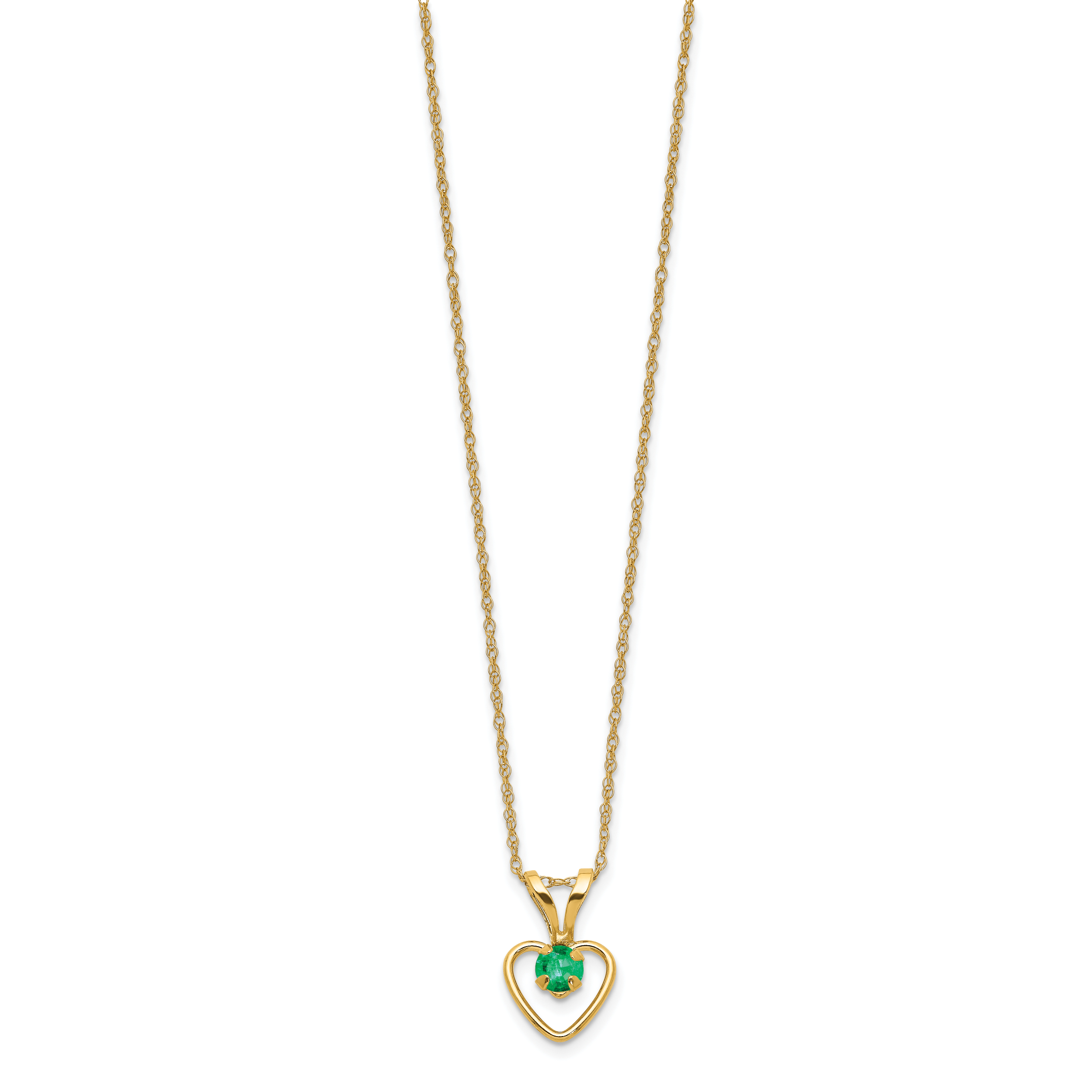 10k Yellow Gold Heart in Heart Necklace