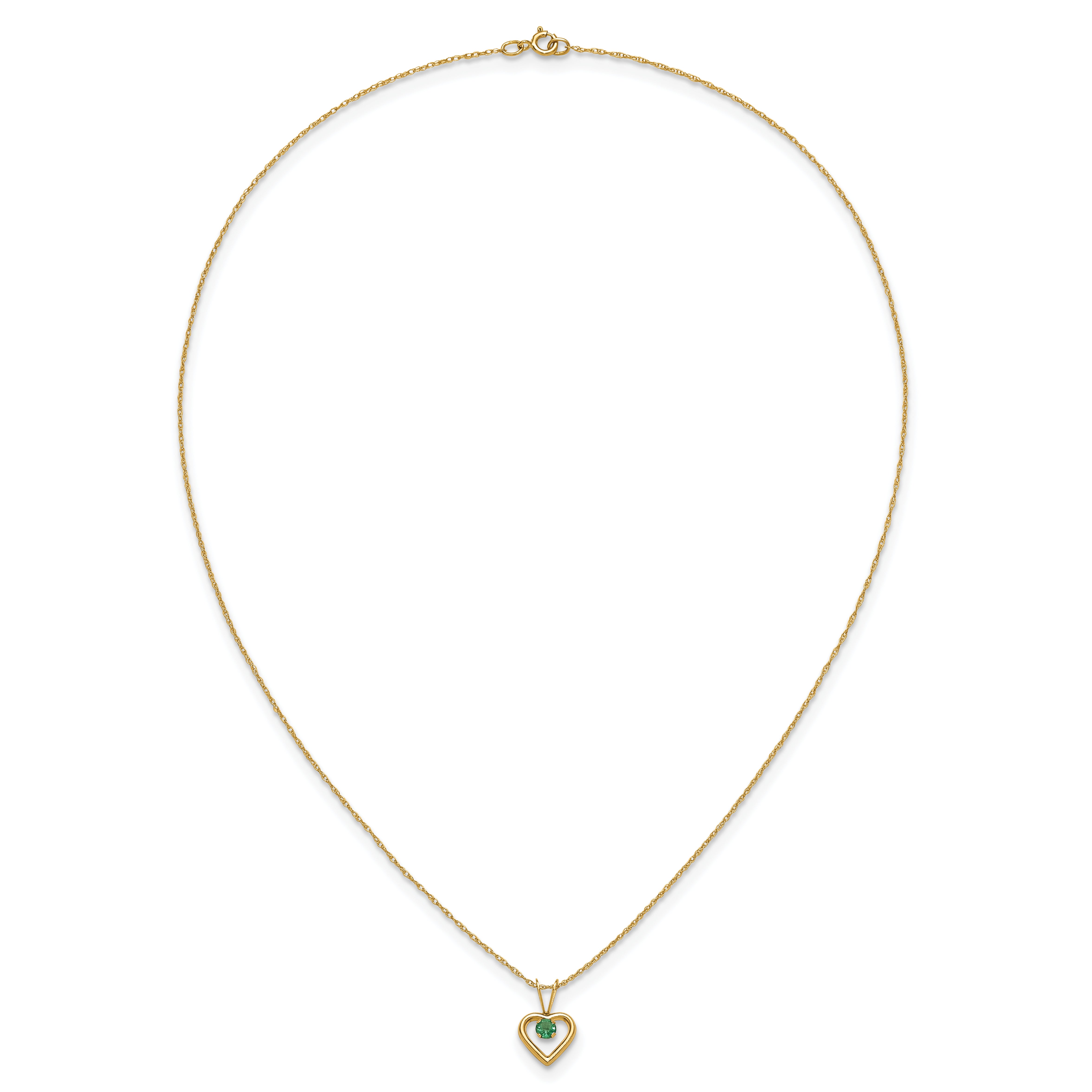 10k Yellow Gold Heart in Heart Necklace