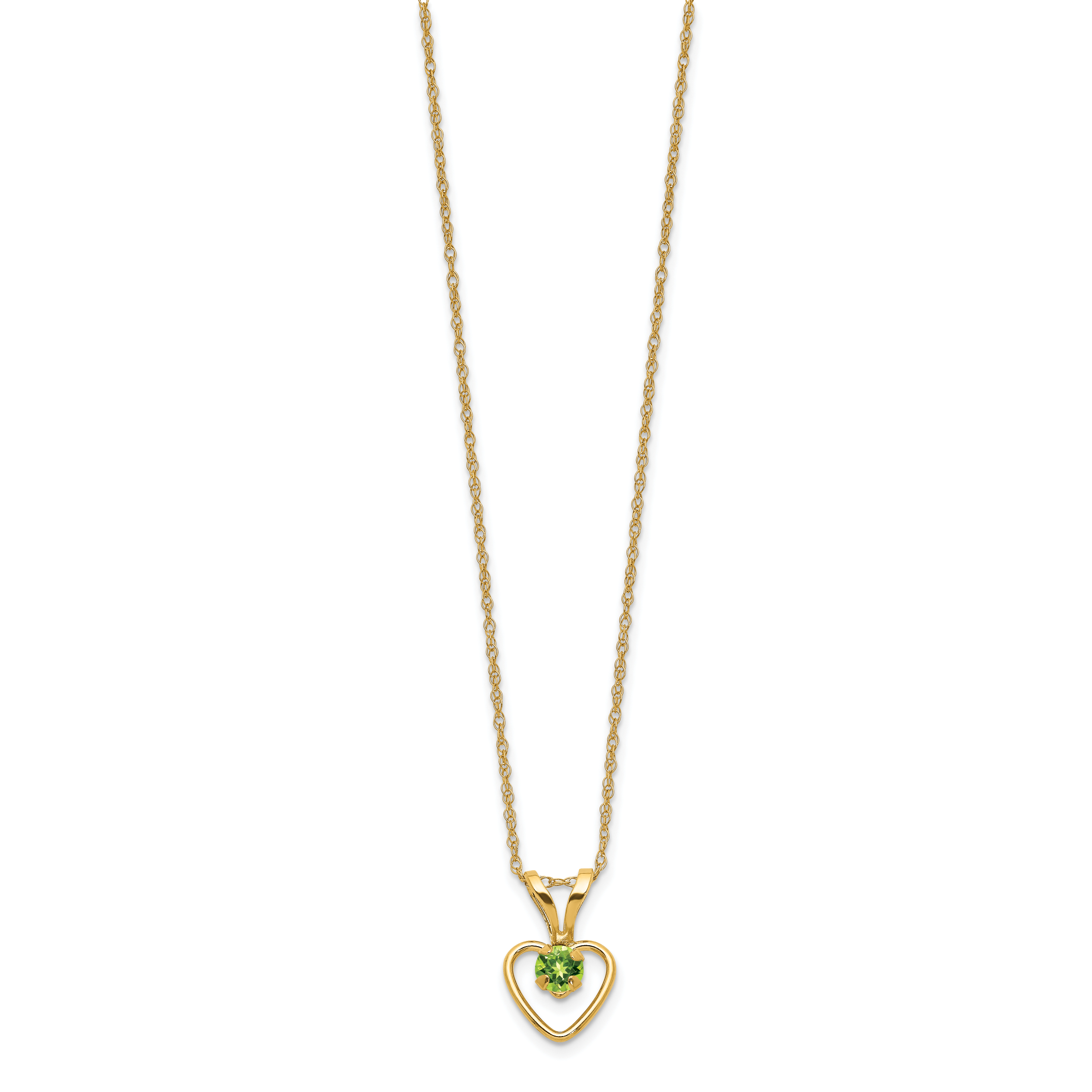 10k Yellow Gold Heart in Heart Necklace