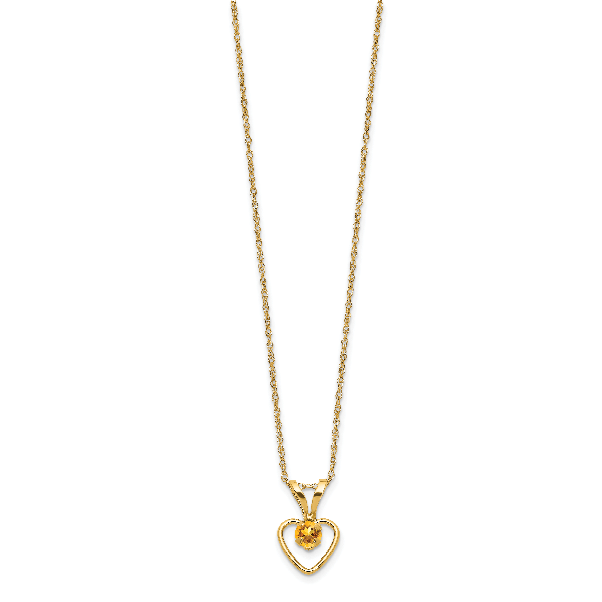 10k Yellow Gold Heart in Heart Necklace