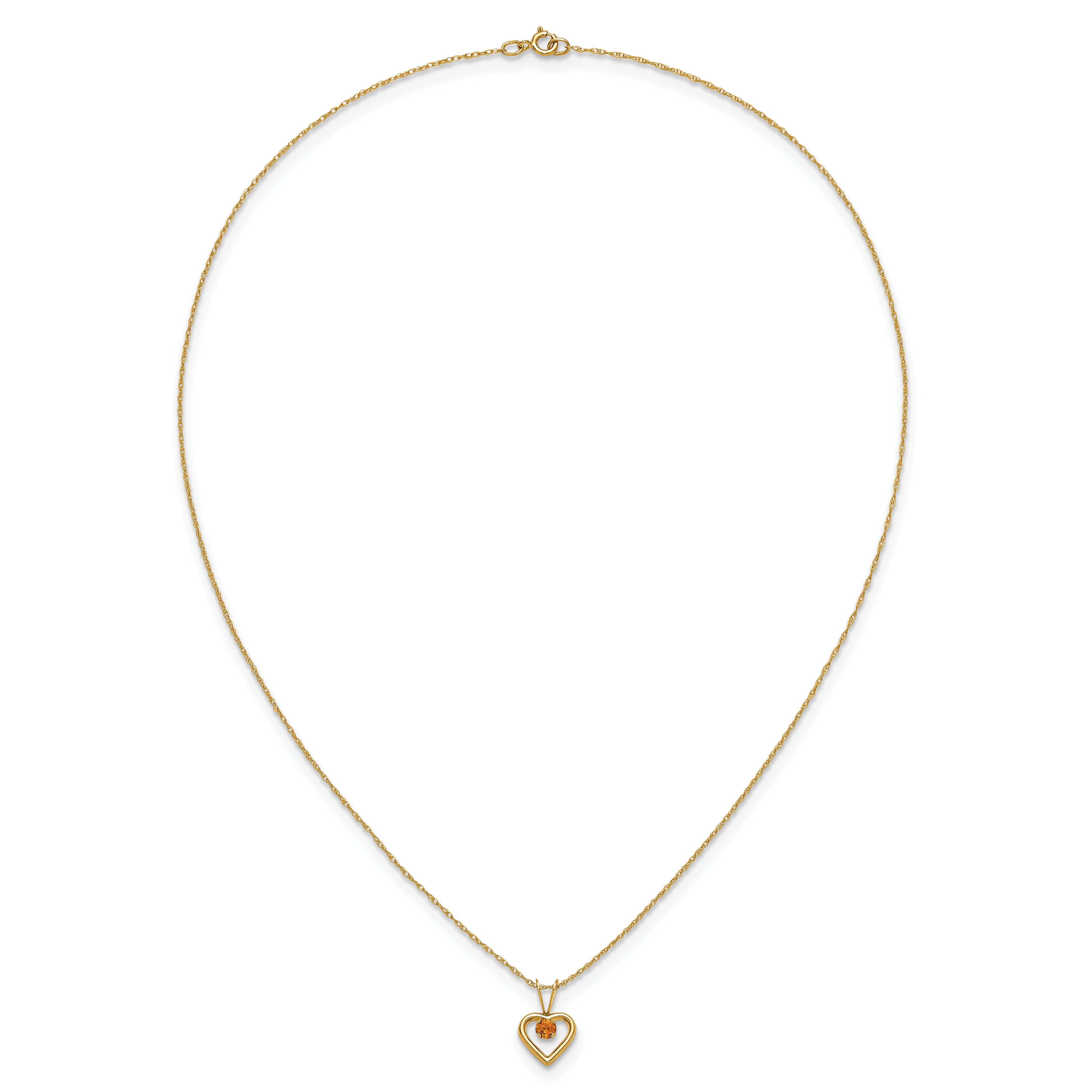 10k Yellow Gold Heart in Heart Necklace
