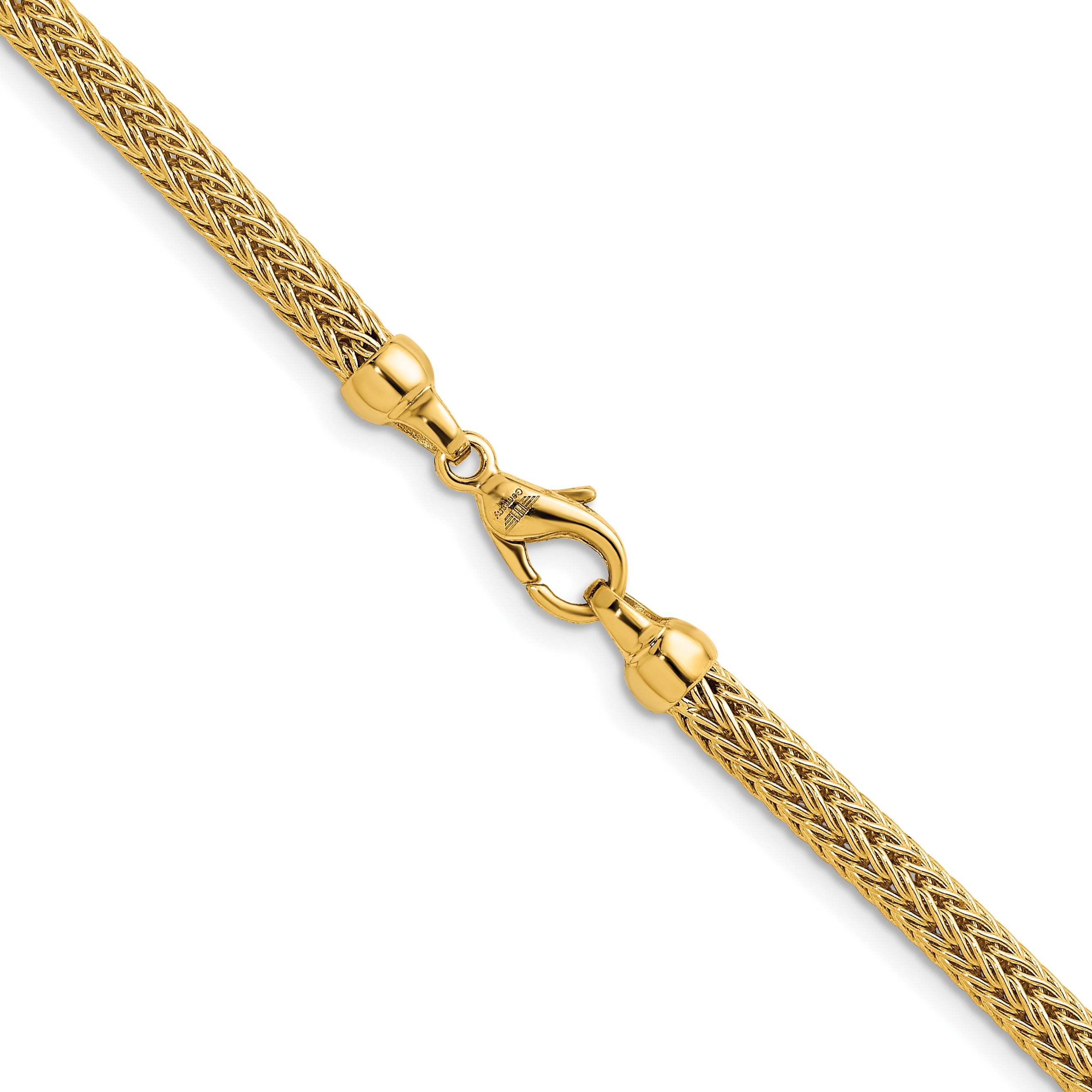 14K Yellow Gold Mesh 18 Inch Chain