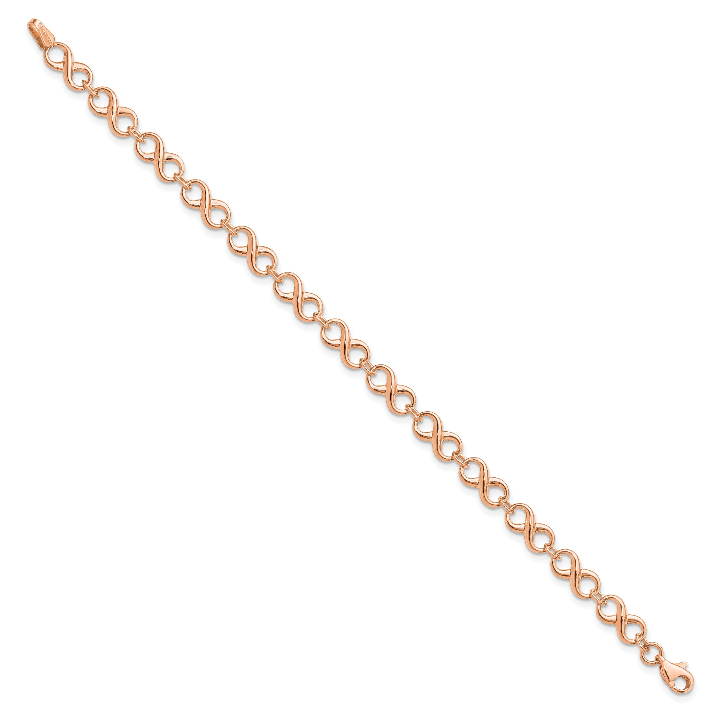 14K Rose Gold Infinity Link Bracelet