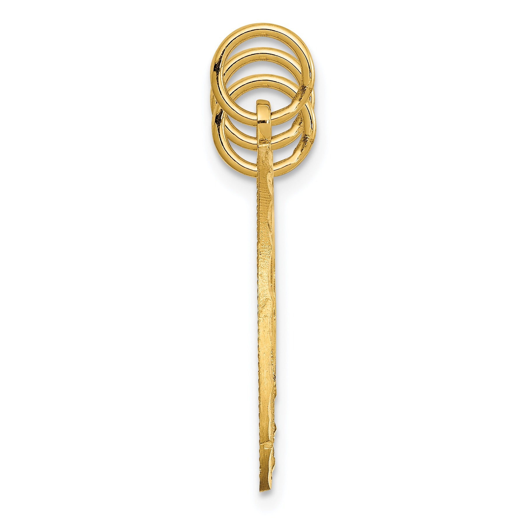 Handcrafted yellow gold earring with multiple circular hoops, Fine Color Jewels jewelry