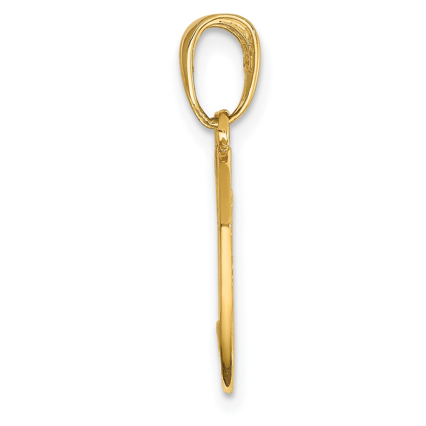 Handcrafted gold jewelry pendant with loop, Fine Color Jewels US online collection