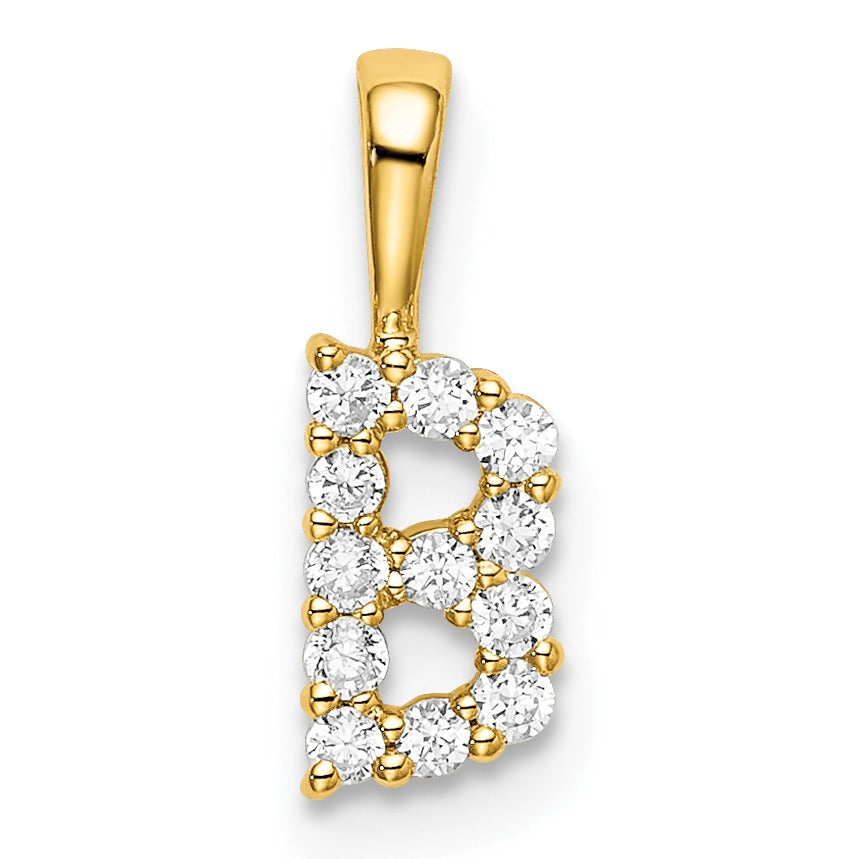 Lab Grown Diamond Initial Pave Pendants Fine Color Jewels