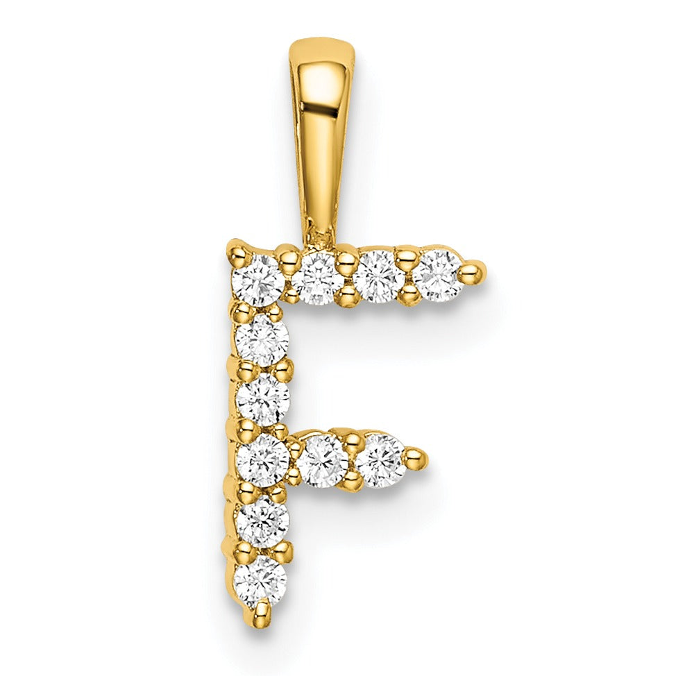 Lab Grown Diamond Initial Pave Pendants Fine Color Jewels