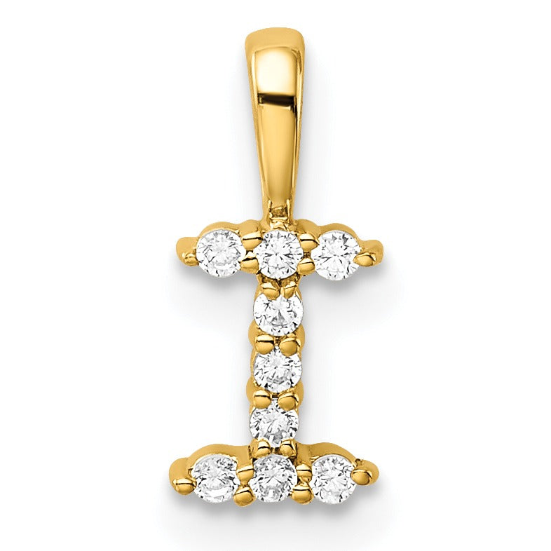 Lab Grown Diamond Initial Pave Pendants Fine Color Jewels