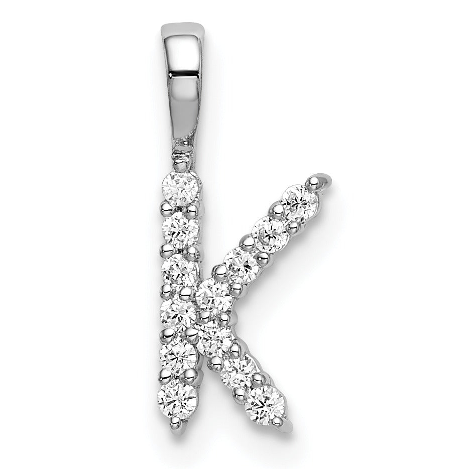 Lab Grown Diamond Initial Pave Pendants Fine Color Jewels