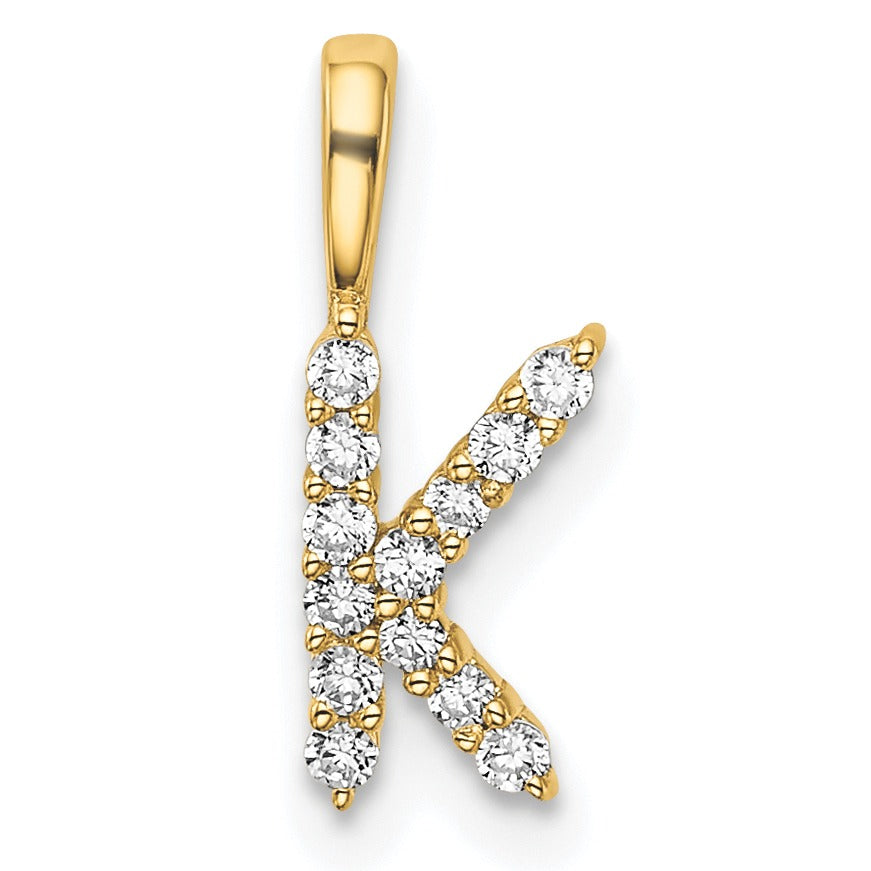 Lab Grown Diamond Initial Pave Pendants Fine Color Jewels