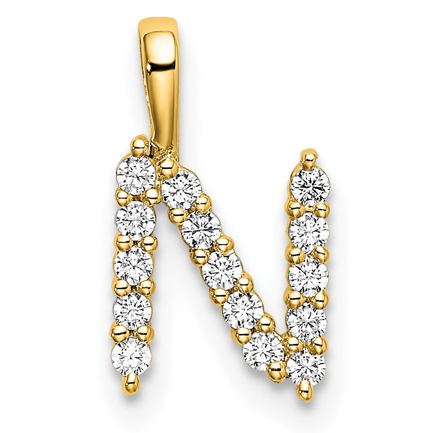 Lab Grown Diamond Initial Pave Pendants Fine Color Jewels