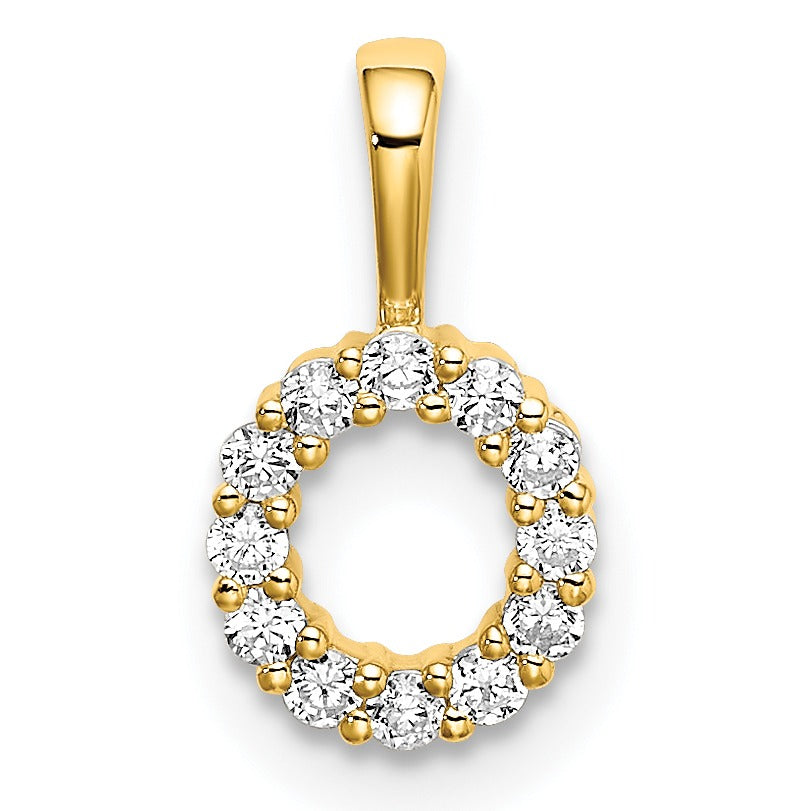 Lab Grown Diamond Initial Pave Pendants Fine Color Jewels