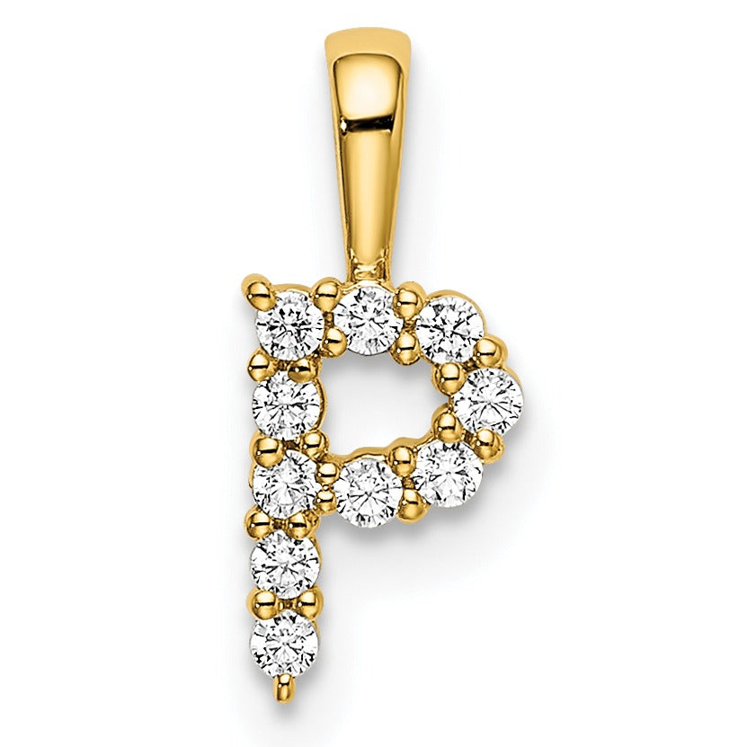 Lab Grown Diamond Initial Pave Pendants Fine Color Jewels