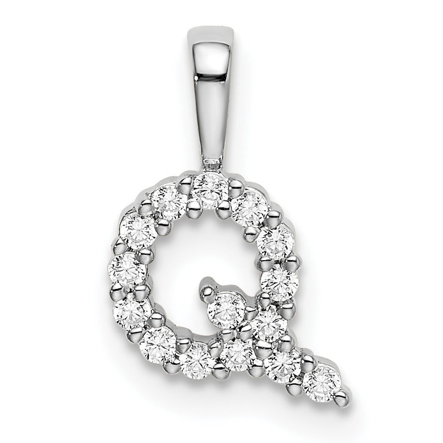 Lab Grown Diamond Initial Pave Pendants Fine Color Jewels