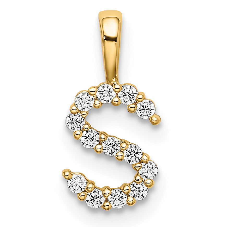 Lab Grown Diamond Initial Pave Pendants Fine Color Jewels