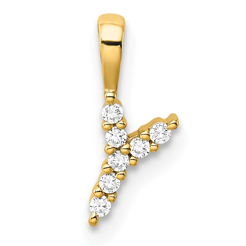 Lab Grown Diamond Initial Pave Pendants Fine Color Jewels