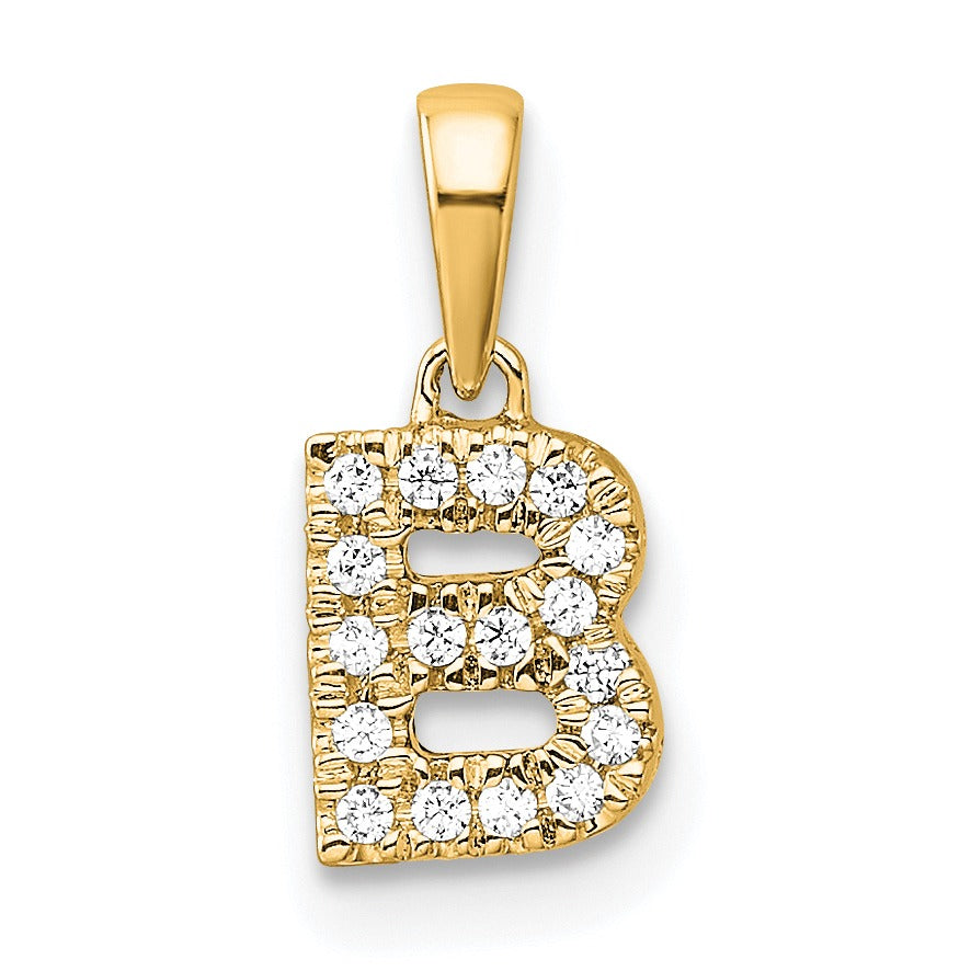 Natural Diamond Initials Bail Pendants Fine Color Jewels