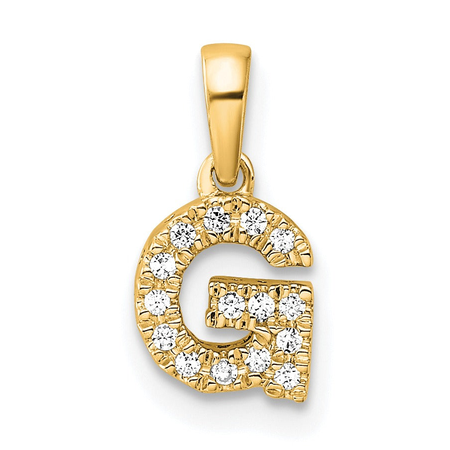 Natural Diamond Initials Bail Pendants Fine Color Jewels