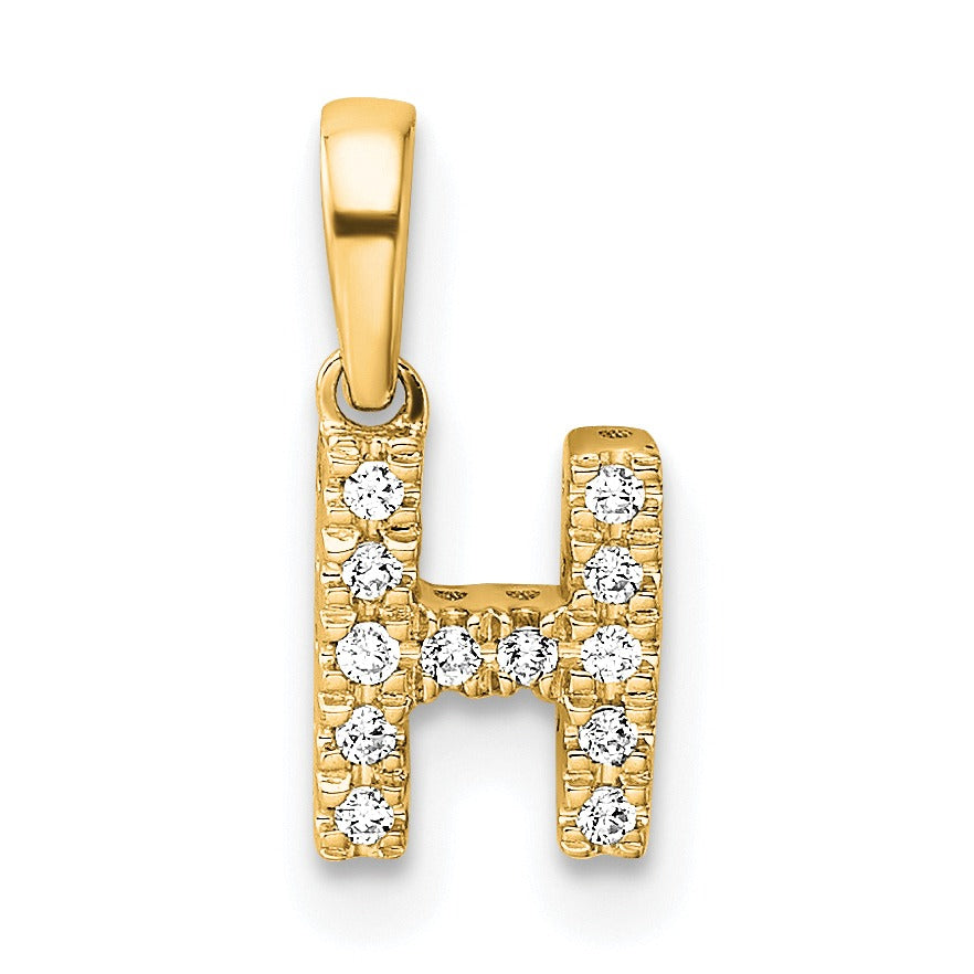 Natural Diamond Initials Bail Pendants Fine Color Jewels