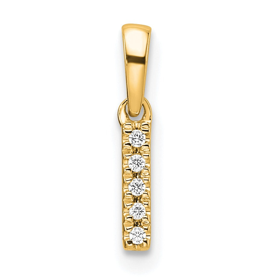 Natural Diamond Initials Bail Pendants Fine Color Jewels
