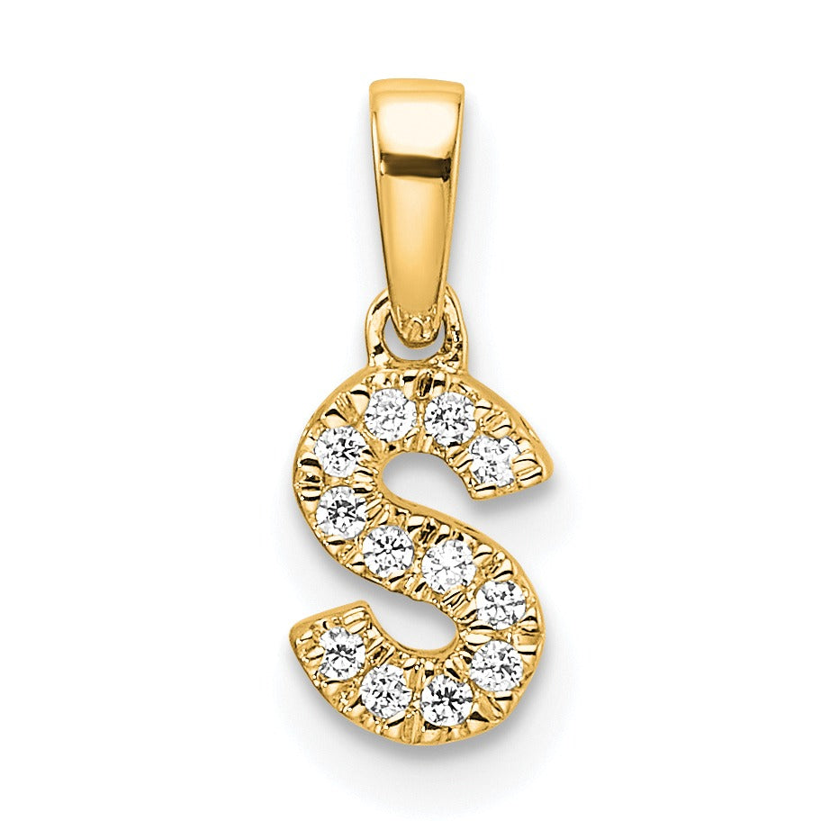 Natural Diamond Initials Bail Pendants Fine Color Jewels