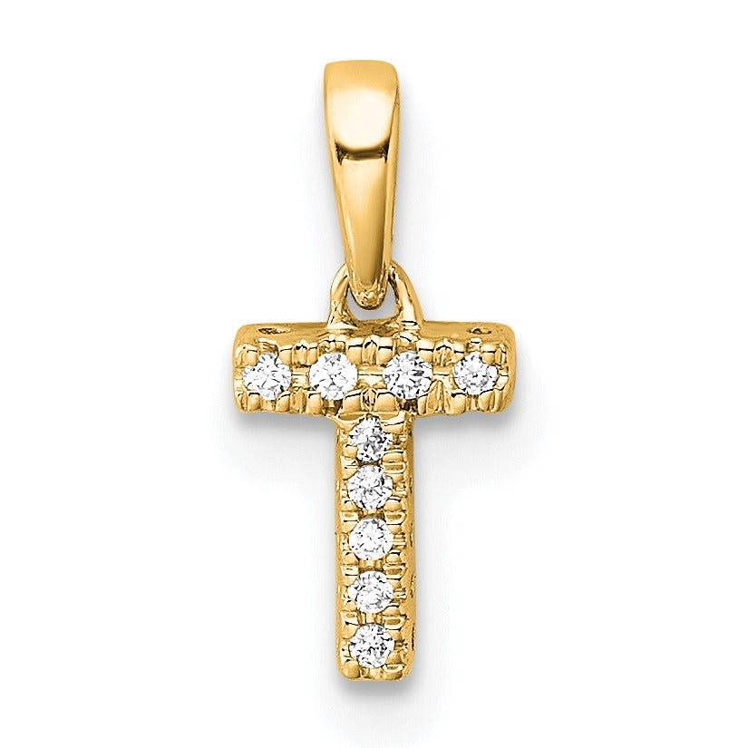Natural Diamond Initials Bail Pendants Fine Color Jewels