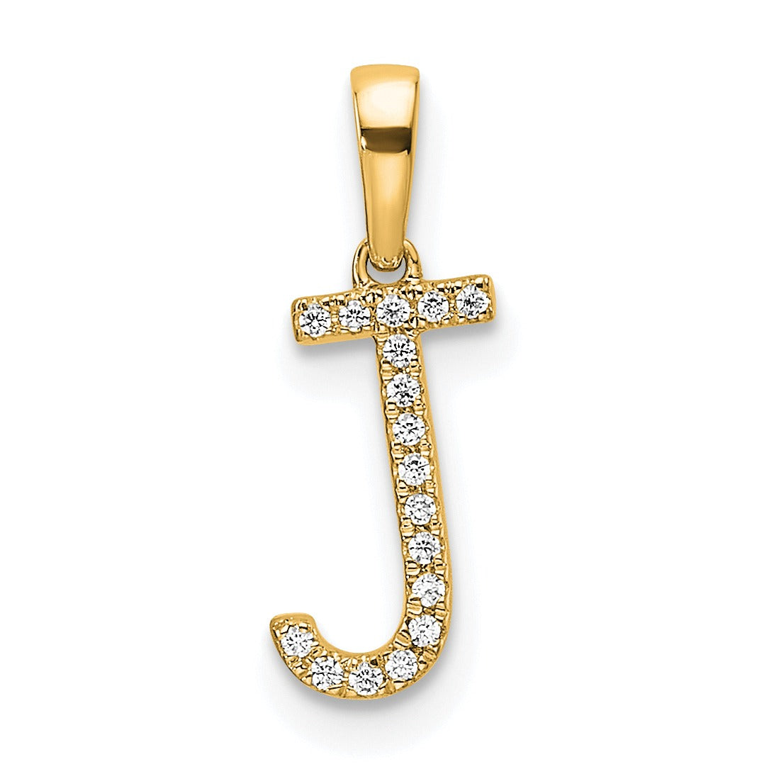 Diamond Initials 14k Gold Pendants