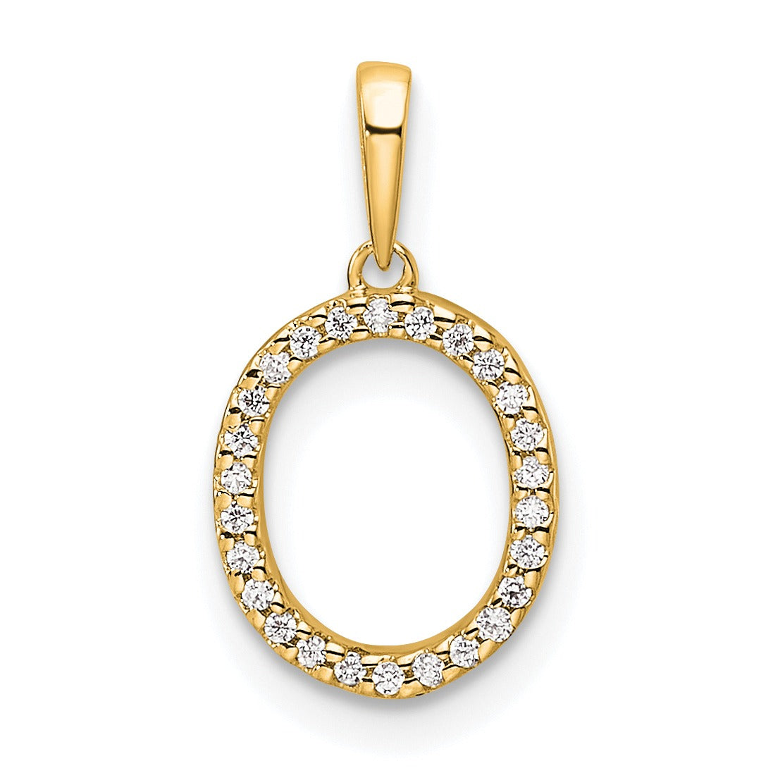 Diamond Initials 14k Gold Pendants