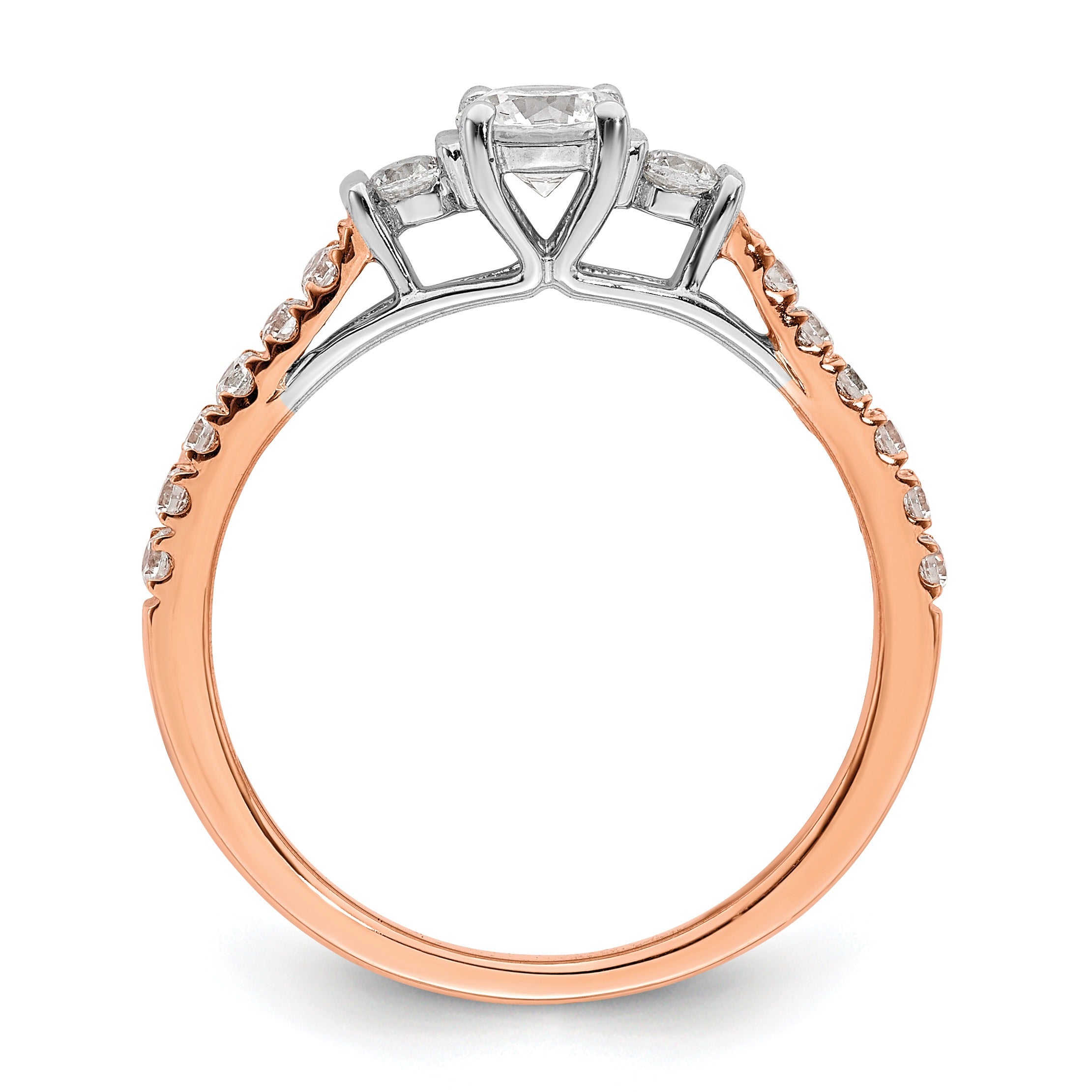 10k Rose Gold Lab Diamond Engagement Ring 3/4 carat