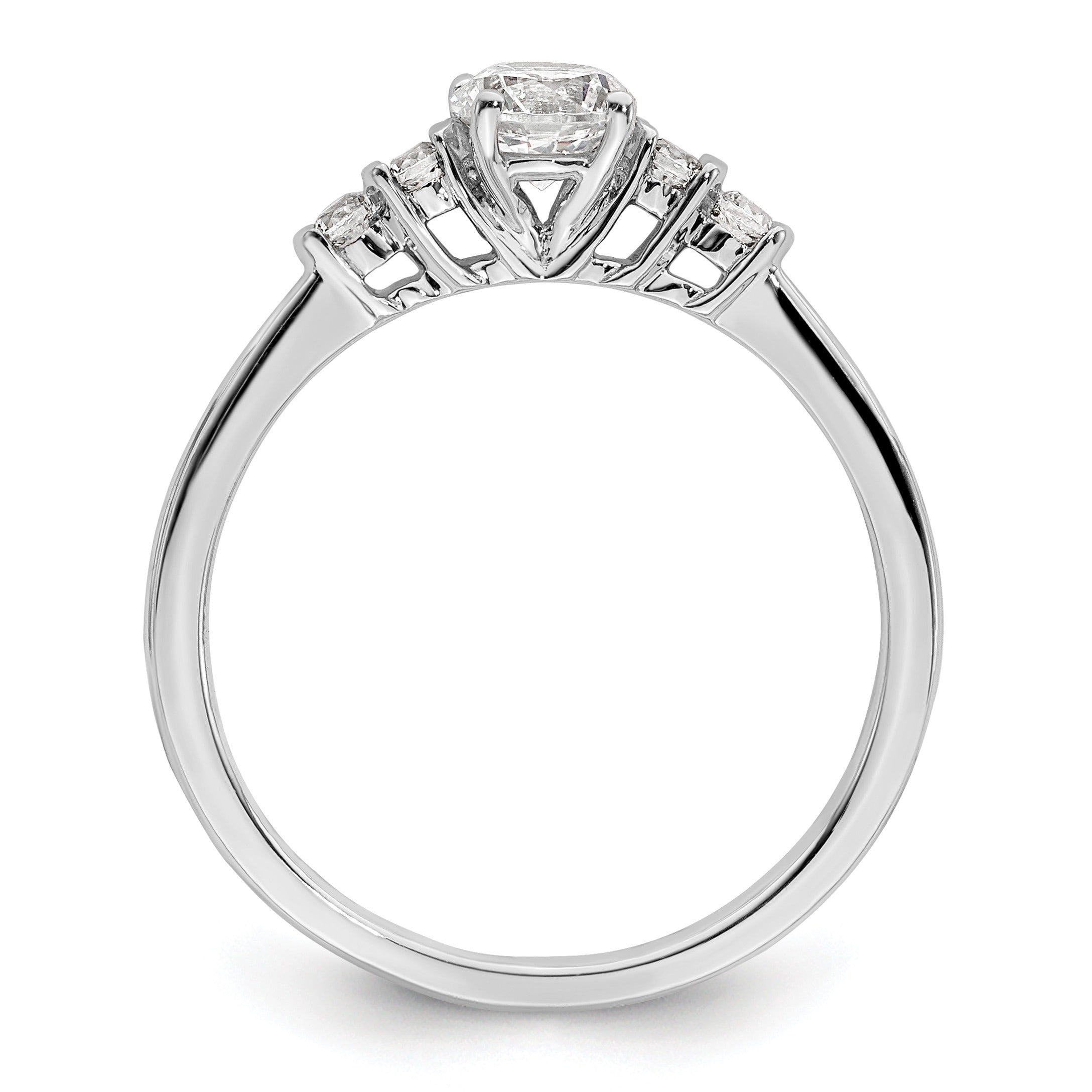 10k White Gold Lab Diamond Engagement Ring 1/2 carat