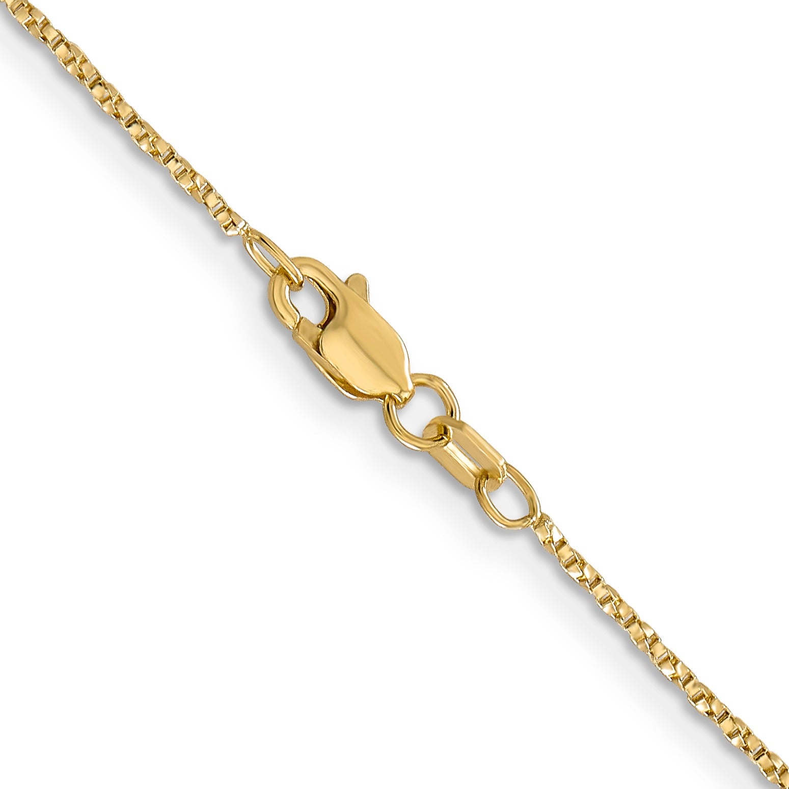 0.95 mm 14K Yellow Gold Twisted Box Chain with Lobster Clasp