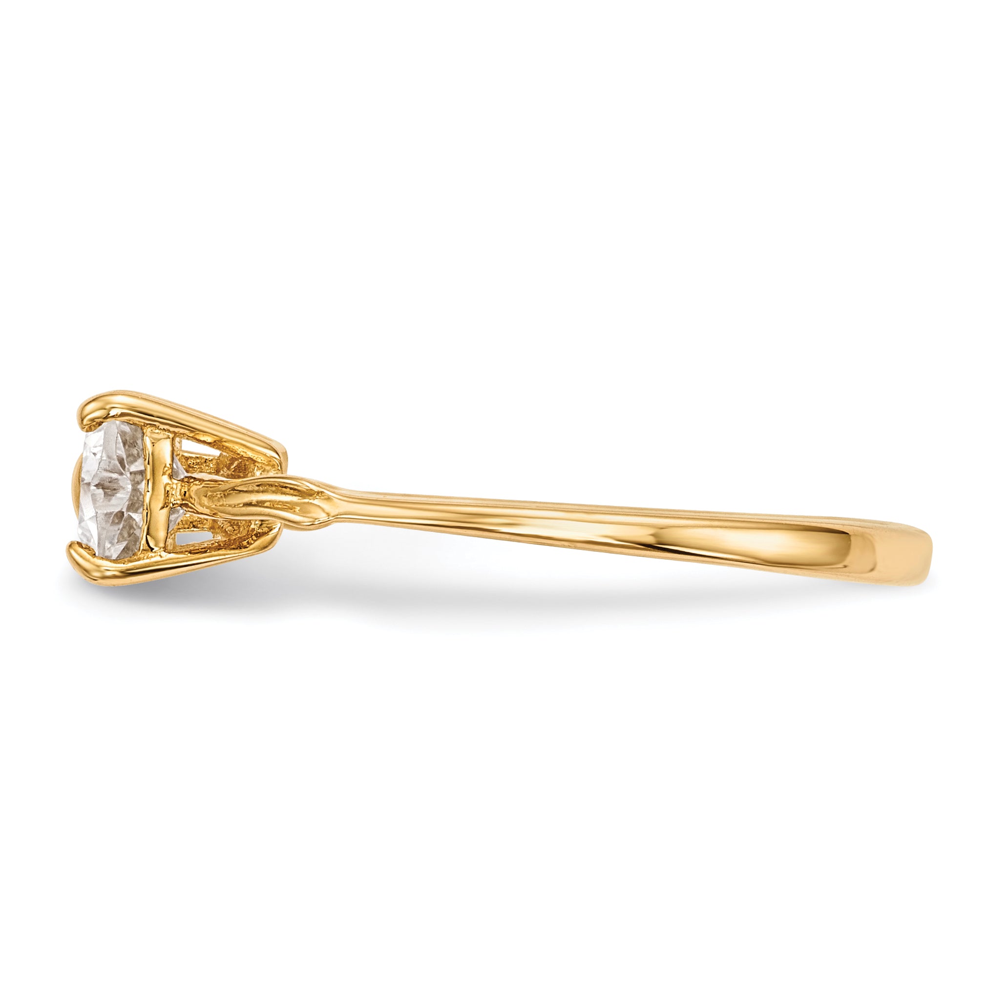 14k Yellow Gold Polished  Bow Ring