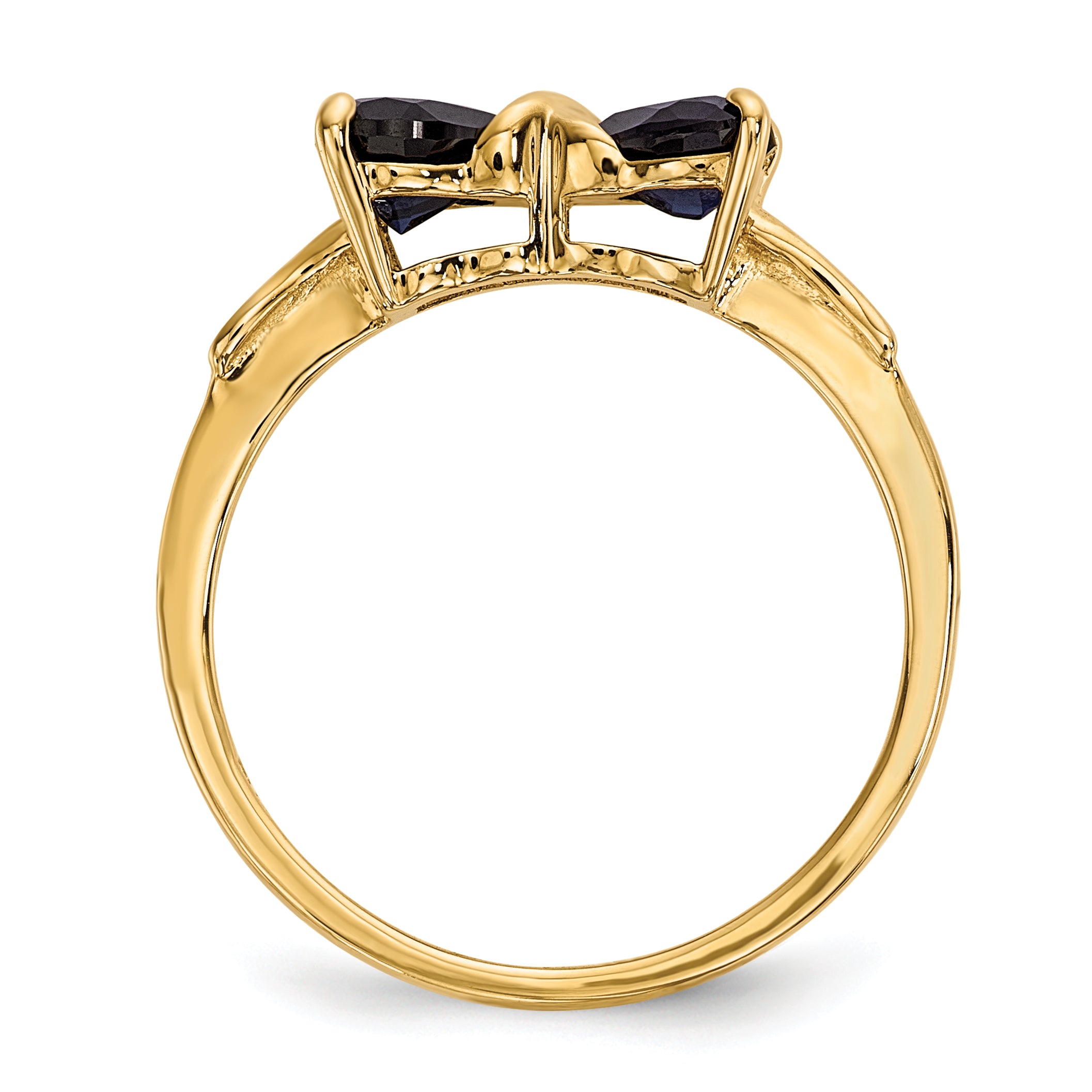 14k Yellow Gold Polished  Bow Ring