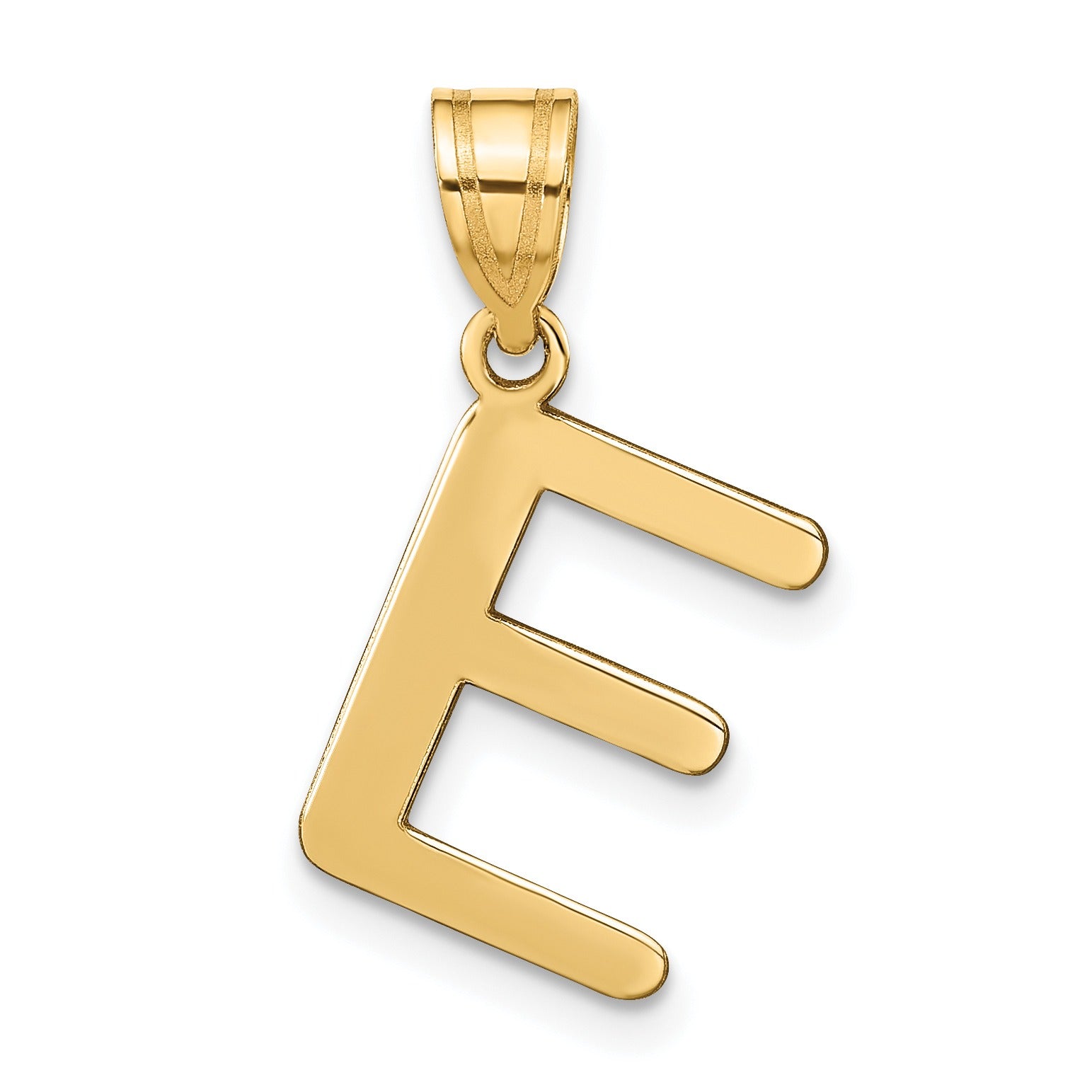 14K Gold Bubble Letter Initial Pendant