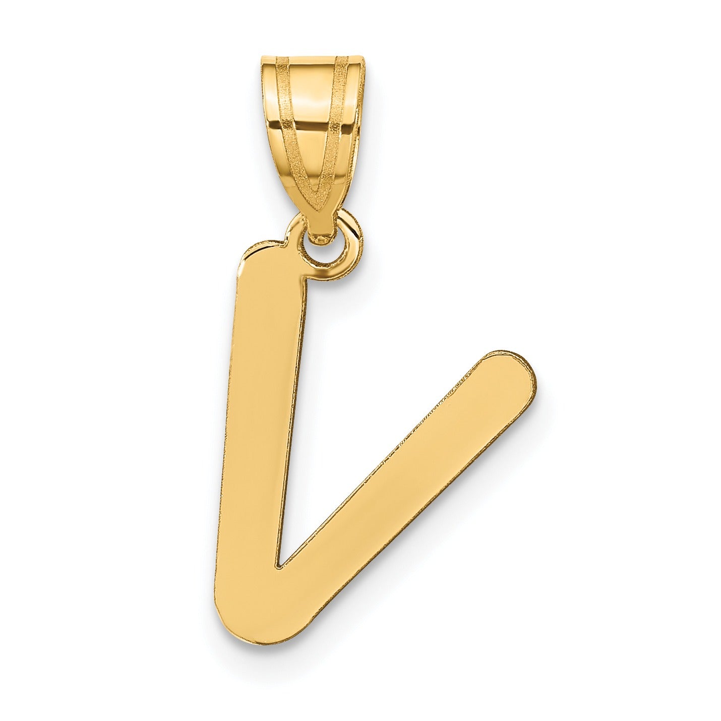 14K Gold Bubble Letter Initial Pendant