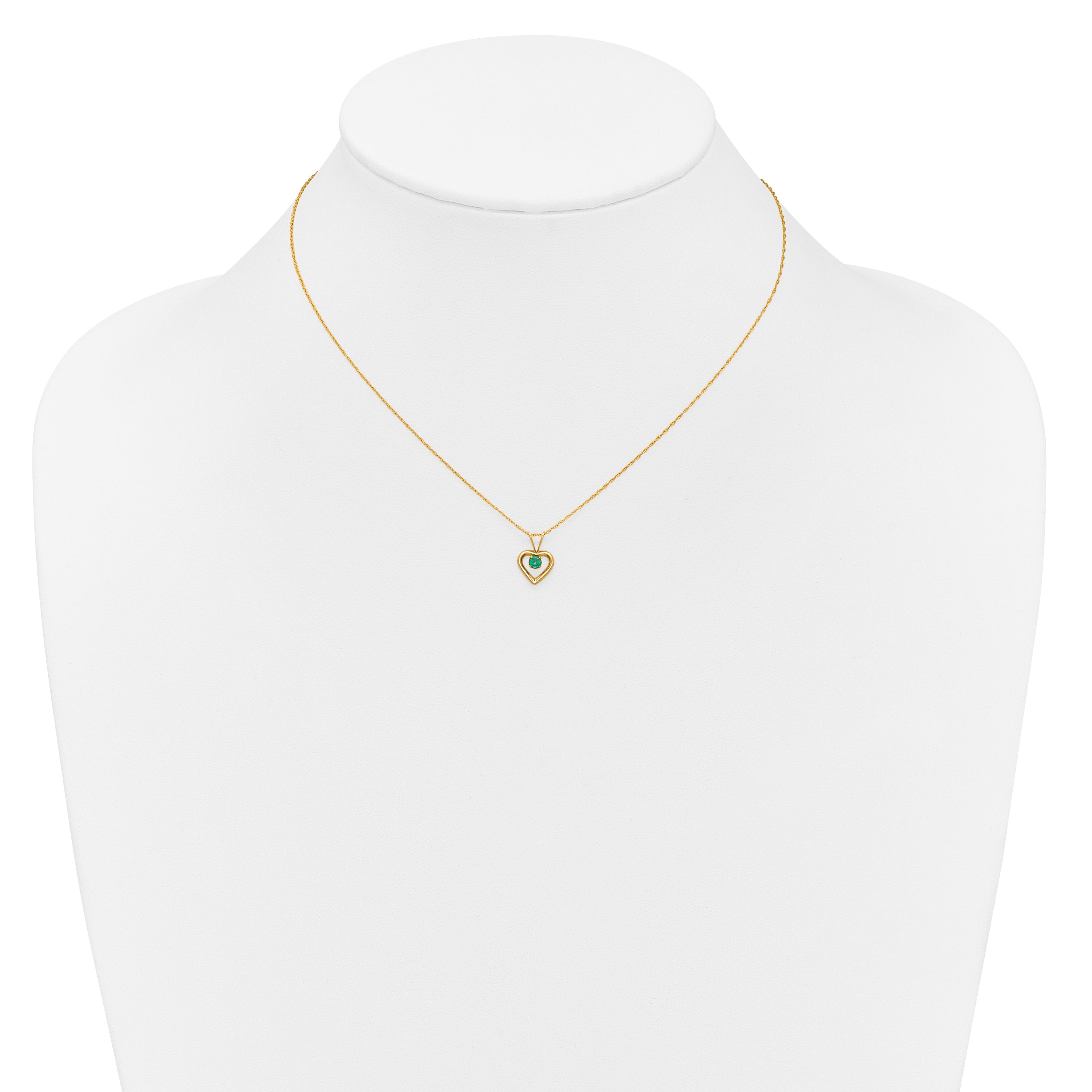 10k Yellow Gold Heart in Heart Necklace