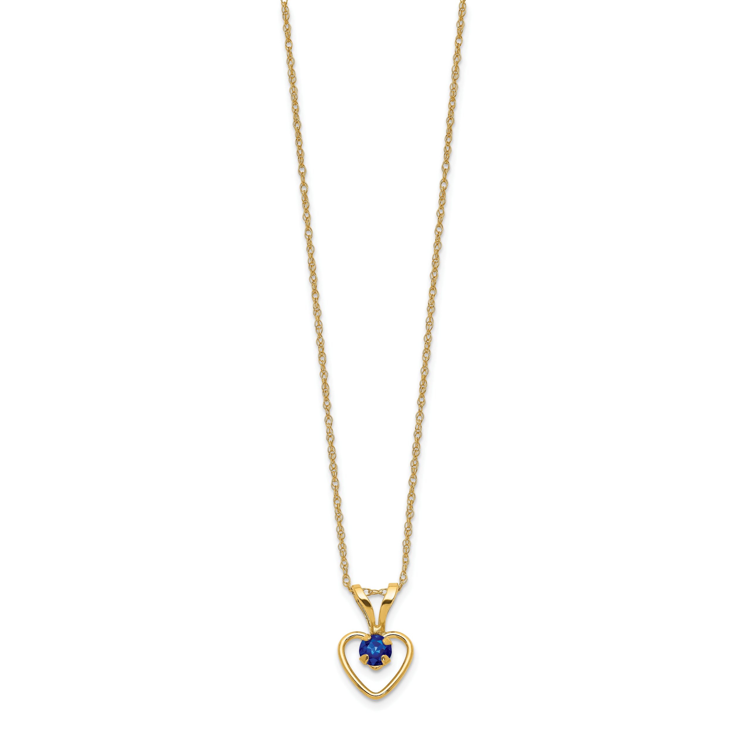10k Yellow Gold Heart in Heart Necklace