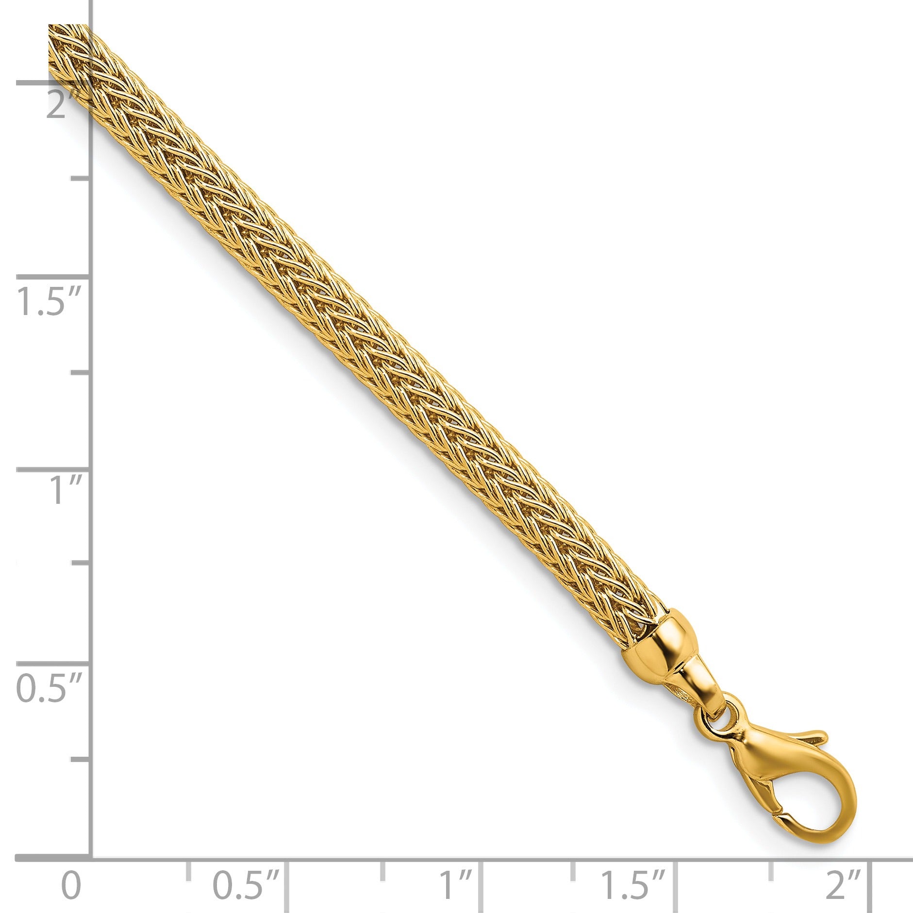 14K Yellow Gold Mesh 18 Inch Chain