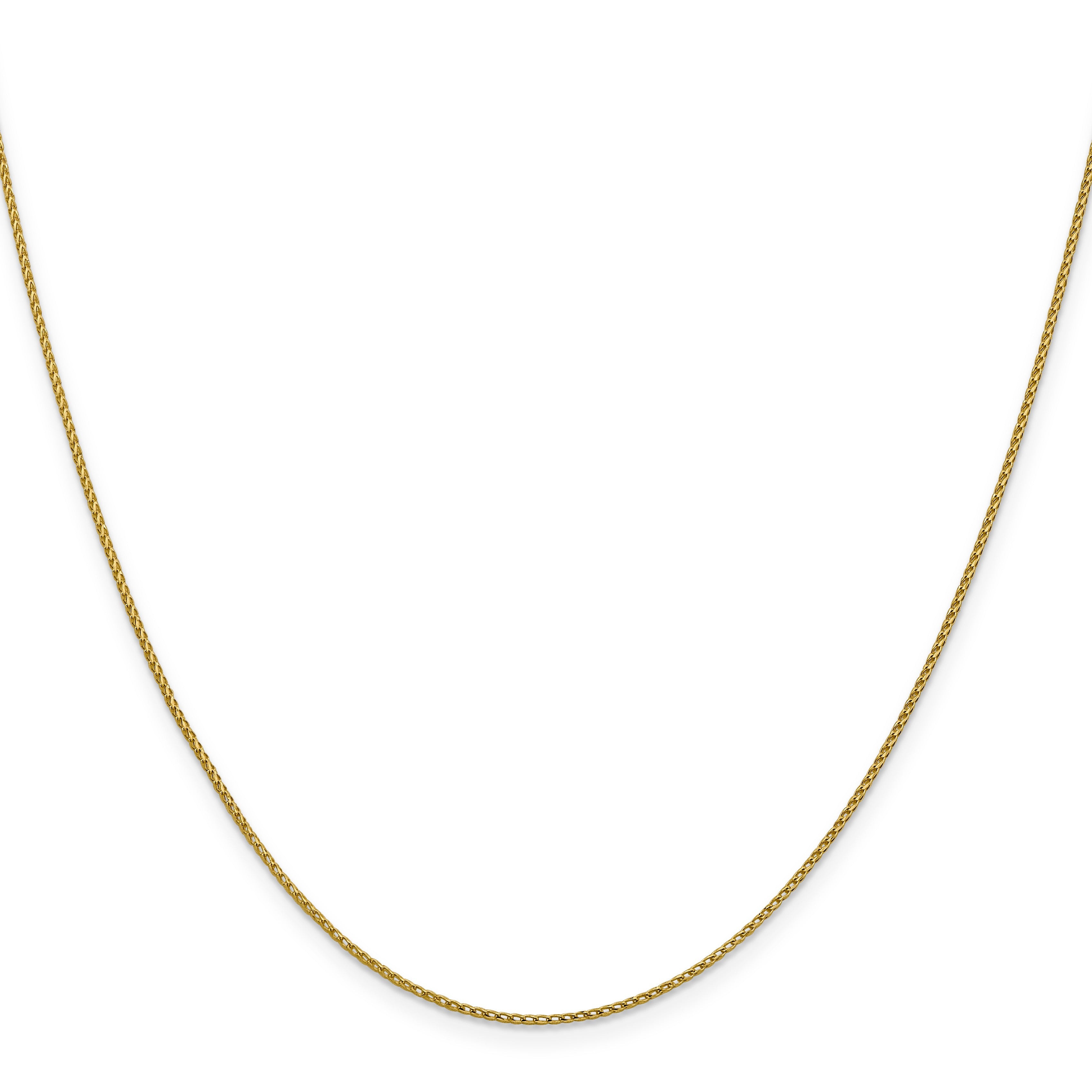 20-inch 14K Yellow Gold 1 mm Diamond Cut Open Franco Chain