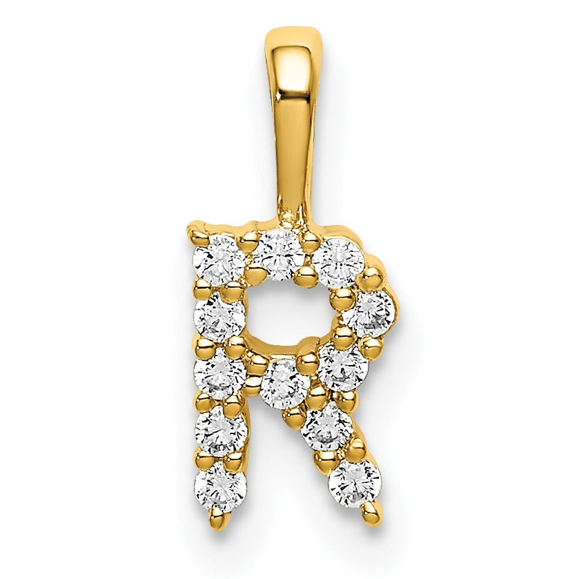 Lab Grown Diamond Initial Pave Pendants Fine Color Jewels
