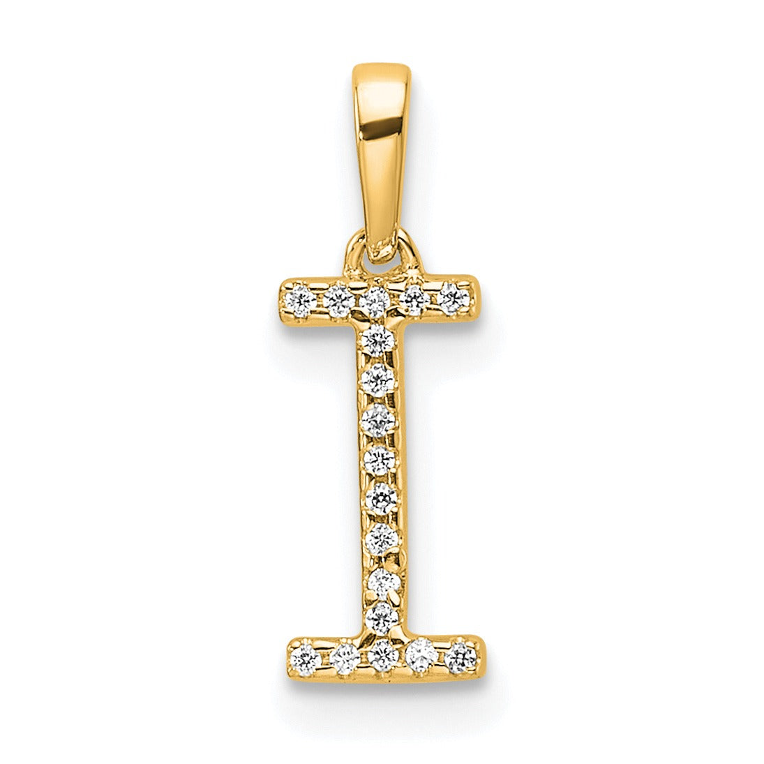 Diamond Initials 14k Gold Pendants