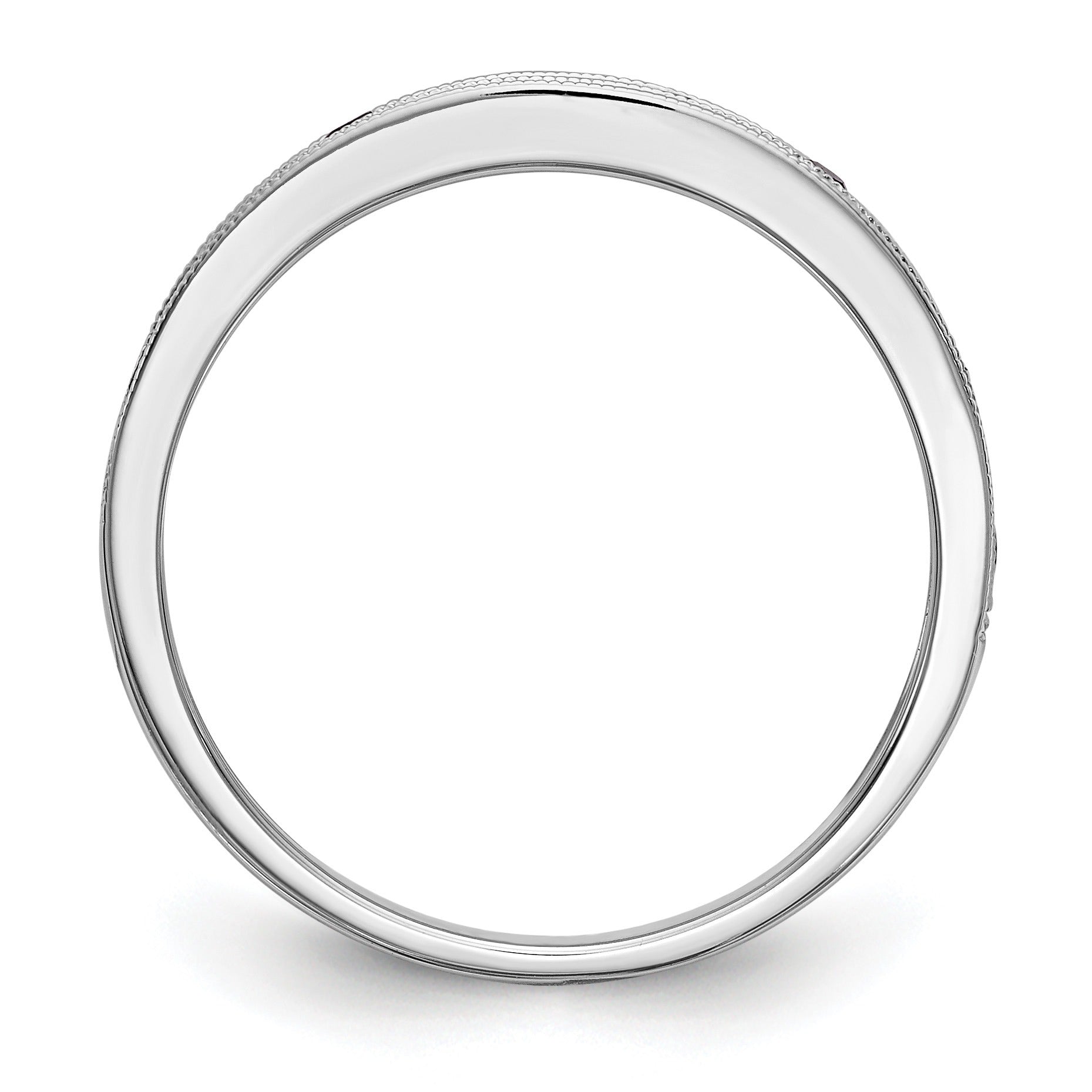 0.51 Ct Round Blue Sapphire Channel Set White Gold Eternity Band Ring