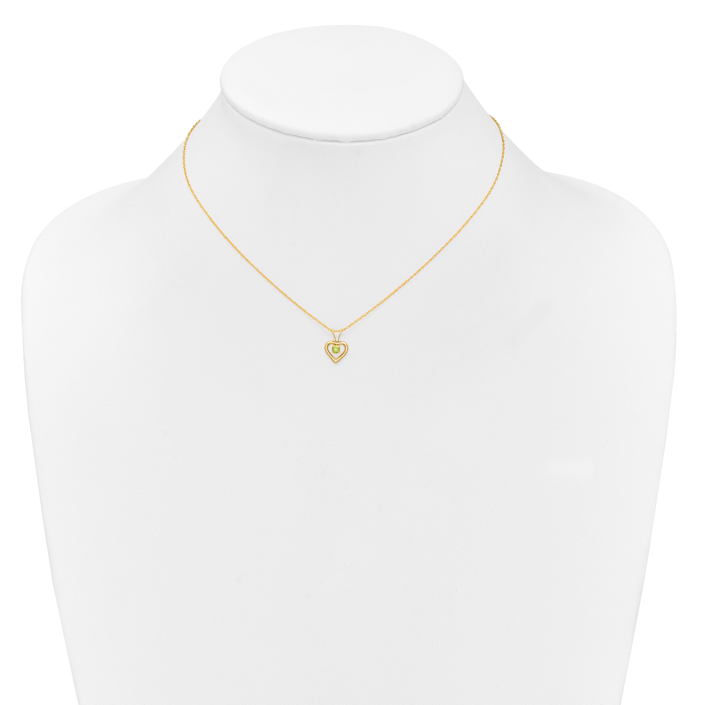 10k Yellow Gold Heart in Heart Necklace