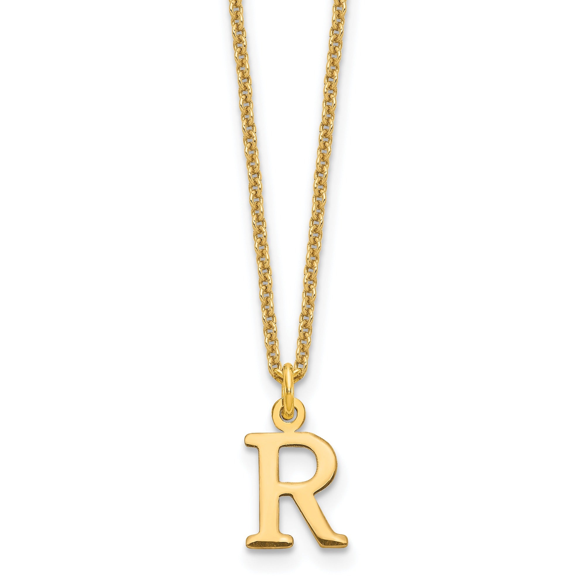 10K God Letters Initial Necklaces