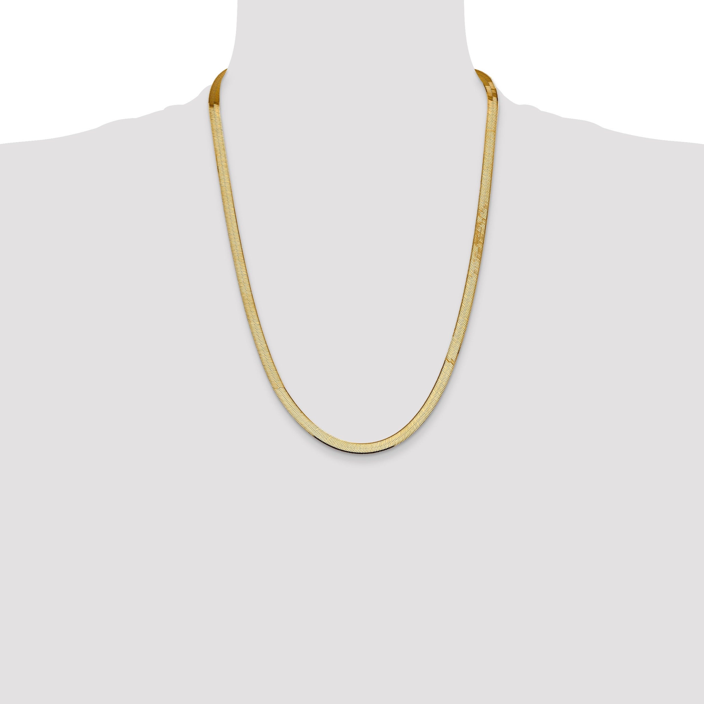 24-inch 14k Yellow Gold Silky Herringbone Chain