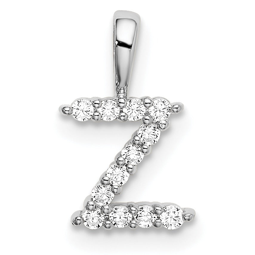 Lab Grown Diamond Initial Pave Pendants Fine Color Jewels