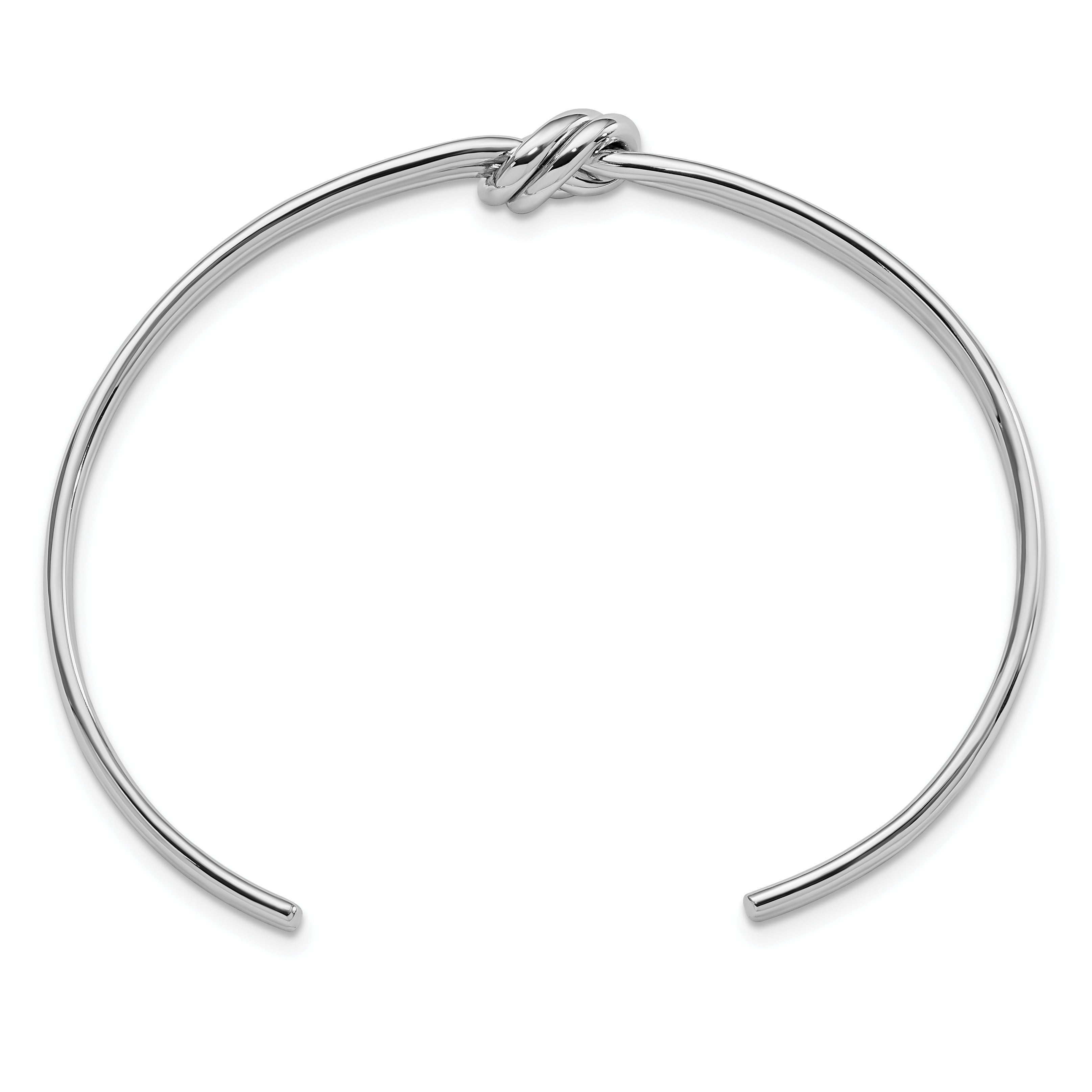 Sterling Silver Knot Cuff Bangle Bracelet